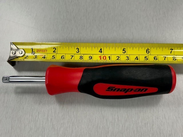 Snap On 1/4″ Drive 6-13/16″ Instinct Soft Grip Standard Shank Driver (Red)