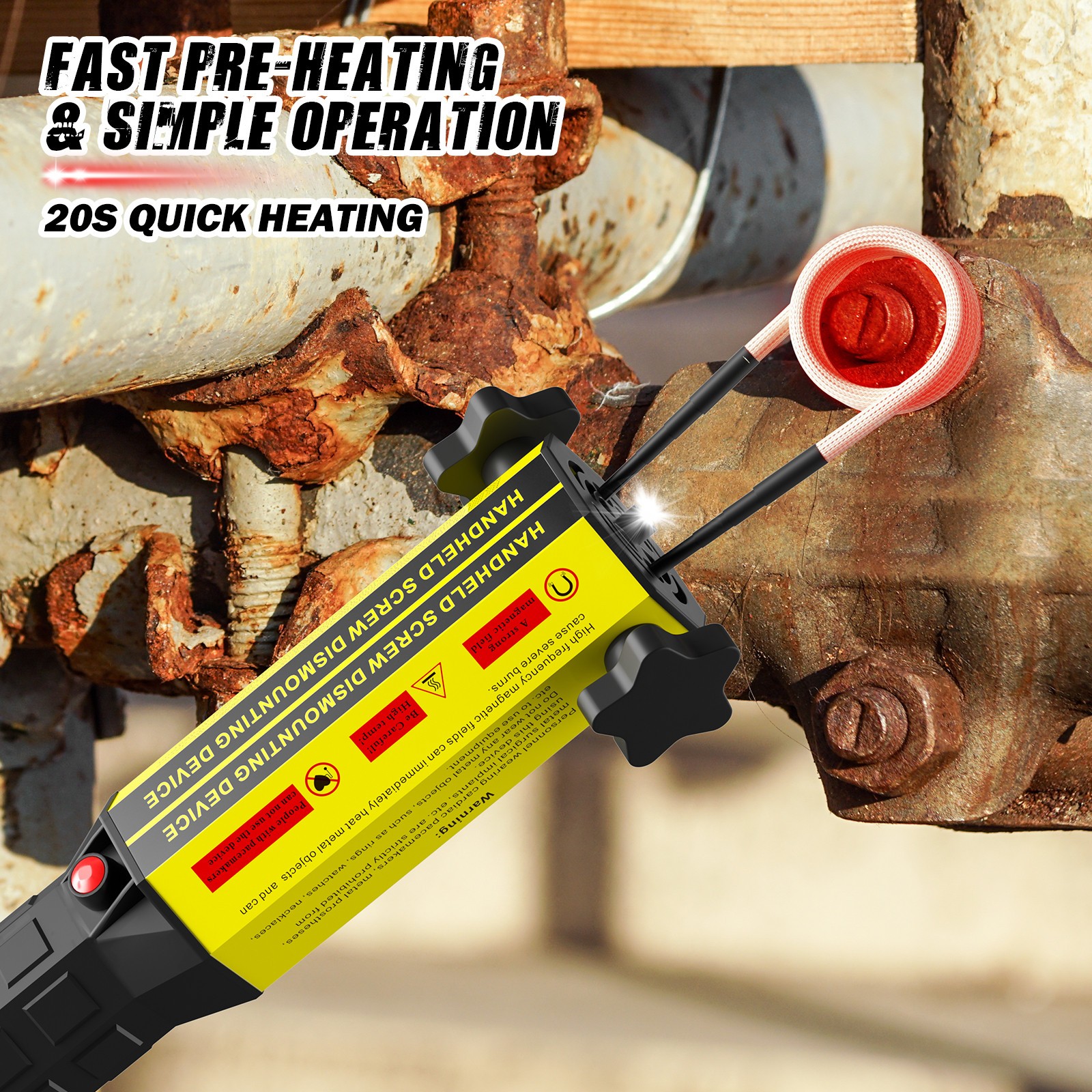 Magnetic Induction Heater Kit with 8 Coils 1200W 110V for Rusty Screw Removing