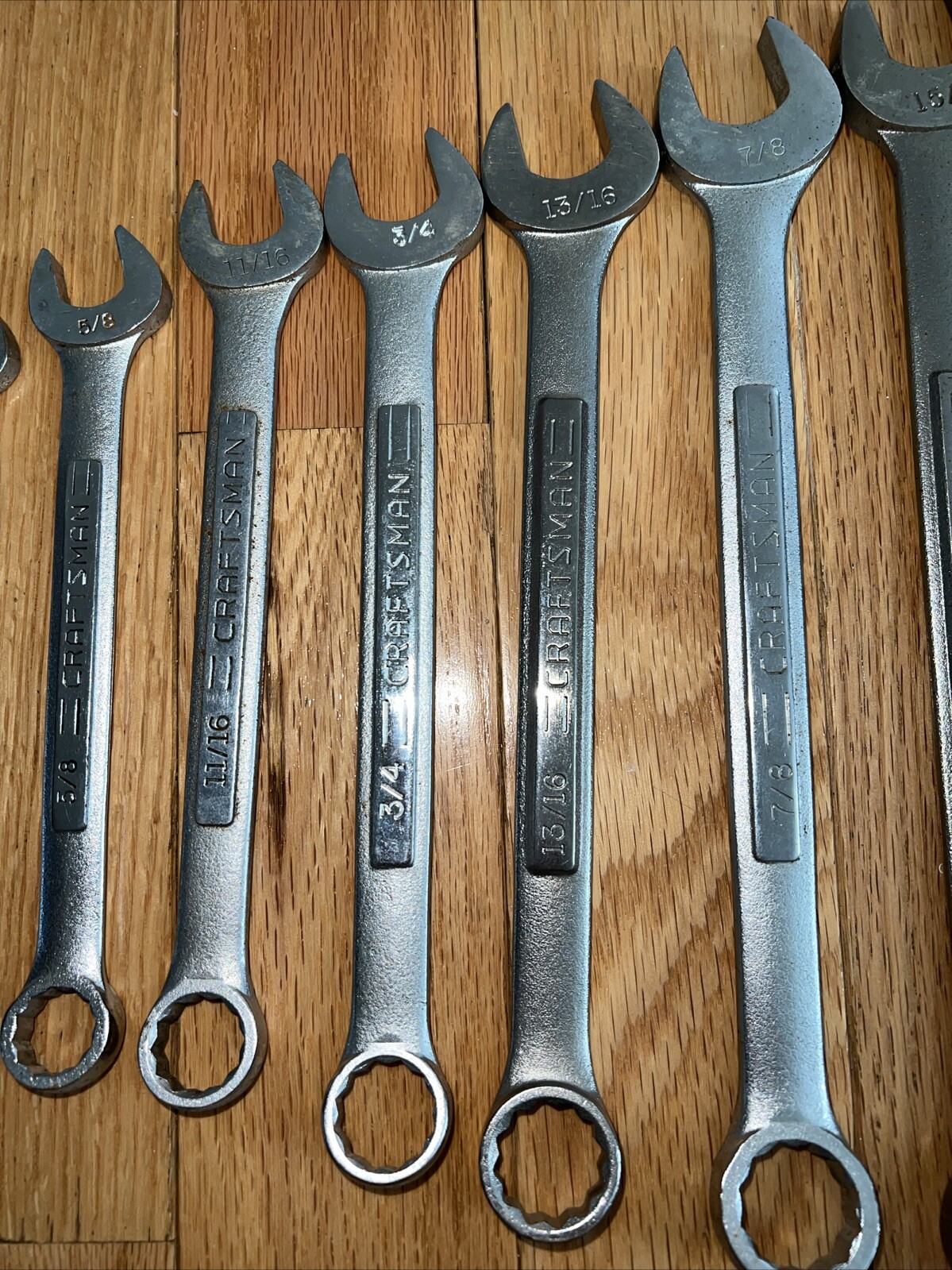 VTG Craftsman SAE Combo Wrench 14 Pc. Set 12 pt 7/16-1 1/4 USA V and VV NICE