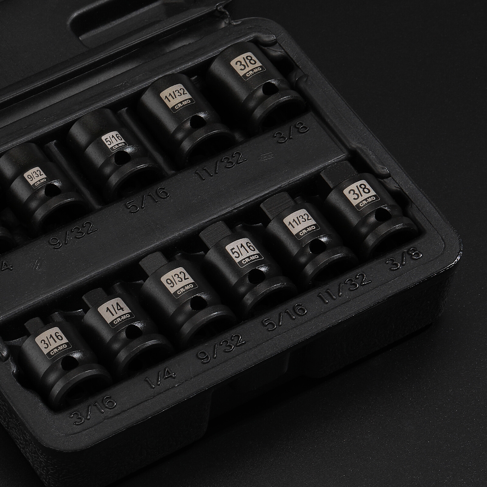 11PCS 3/8″ Drive Pipe Plug Socekt Set SAE CR-MO Tapered Male Square Drive