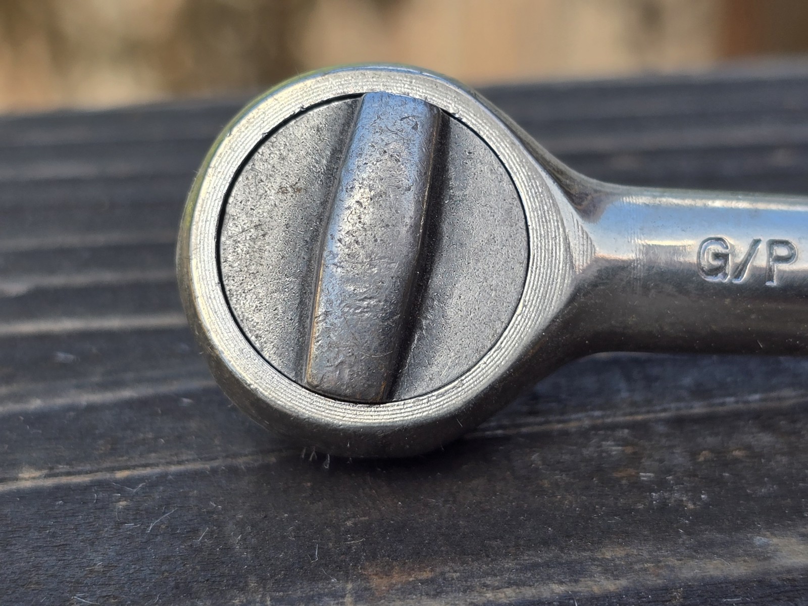 Vintage G/P Ratchet Classic 1/4″ Round Head Chrome Japan Knurled NICE!
