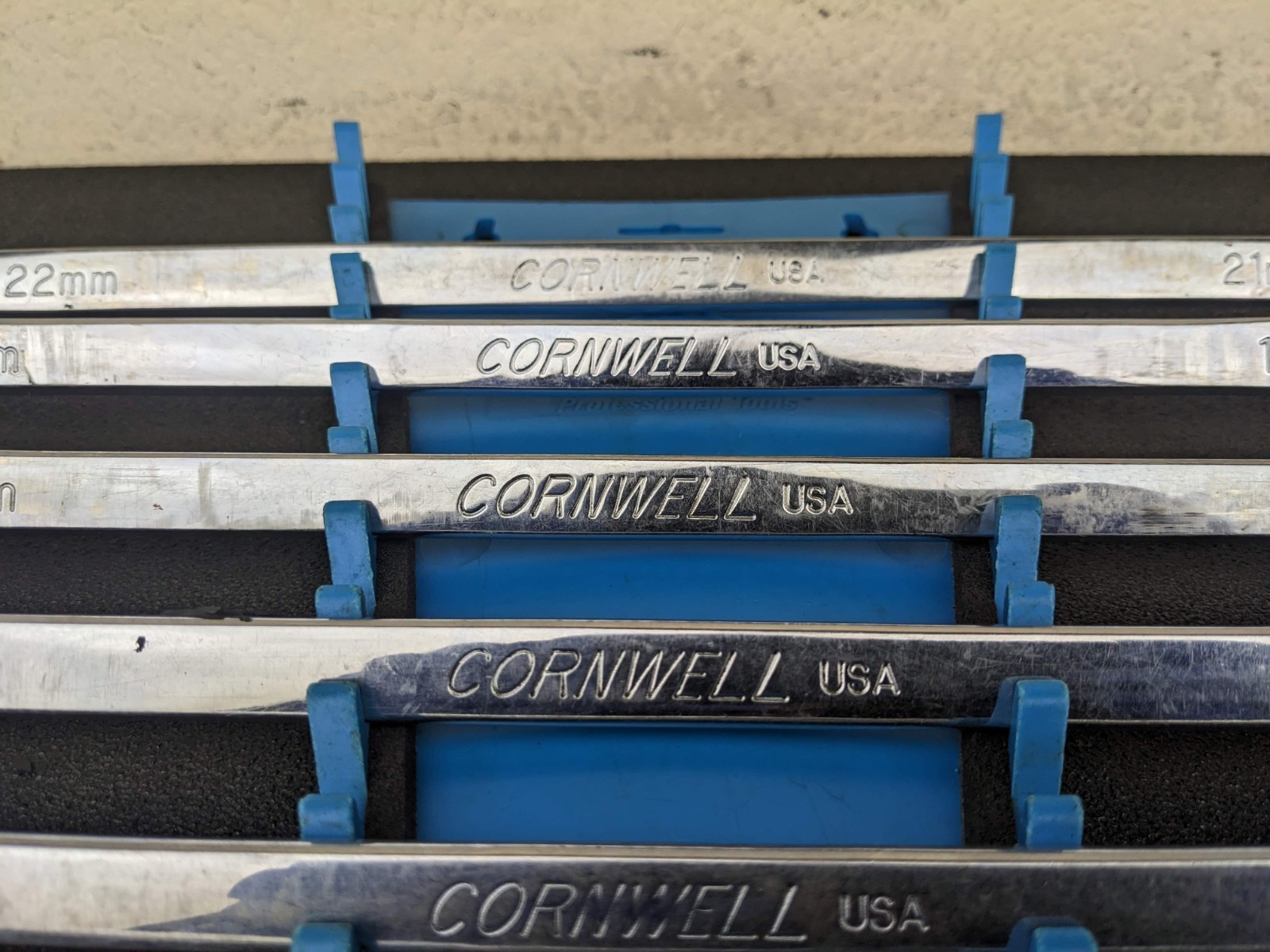 #bn786 Cornwell WBWMLOHP7ST Long Metric MM Box End Wrench Set 12 pt 8mm to 22mm