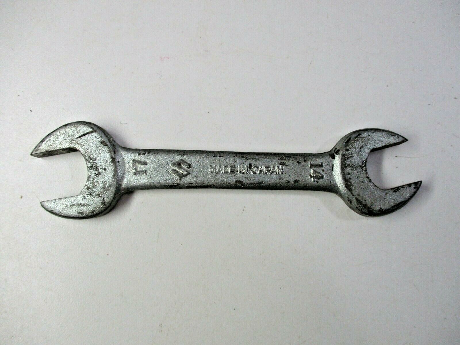 Suzuki Japan RK 14 – 17 Metric Open End Motorcycle Wrench Vintage Satin Chrome