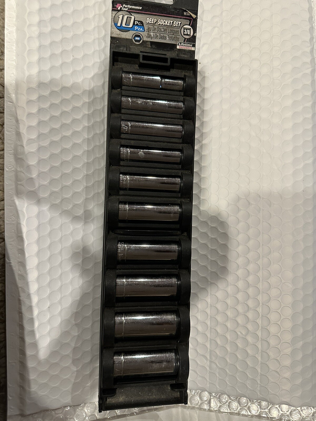 3/8 Dr Deep Metric Chrome Set