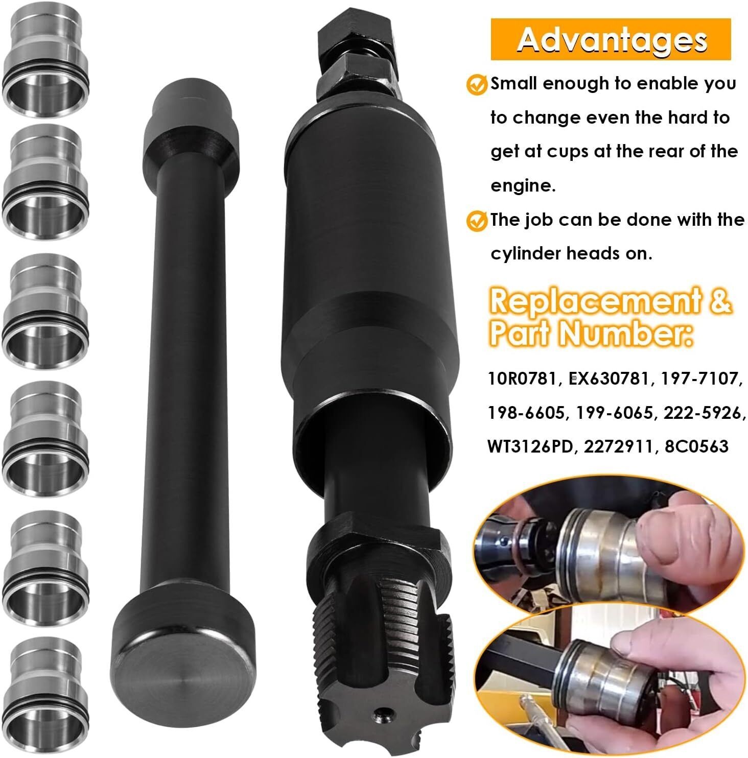 For Caterpillar CAT C7 C9 3126B Injector Sleeve Cup Removal & Install Tool Kit