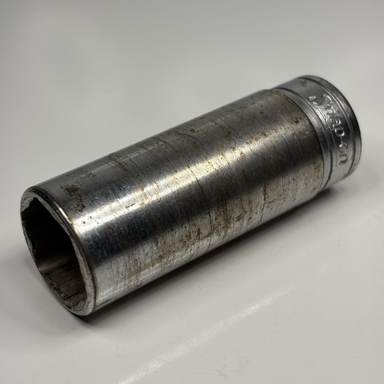 Snap On Tools SFS241 3/8 Dr 6Pt SAE 3/4 Flank Dr Deep Chrome Socket USA VTG