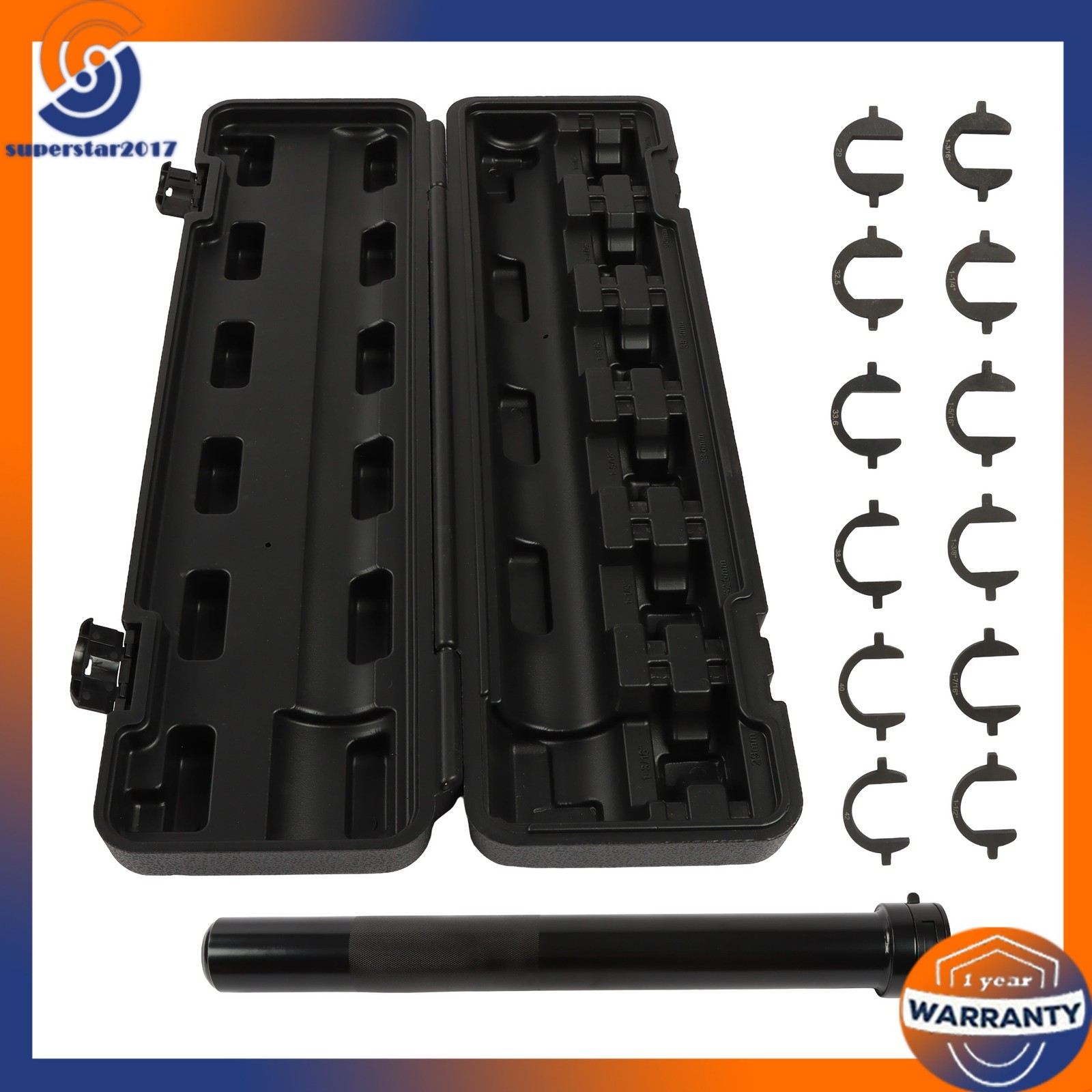 13pc New Inner Tie Rod Removal Installation Tool Set with 12 SAE Metric Adaptors