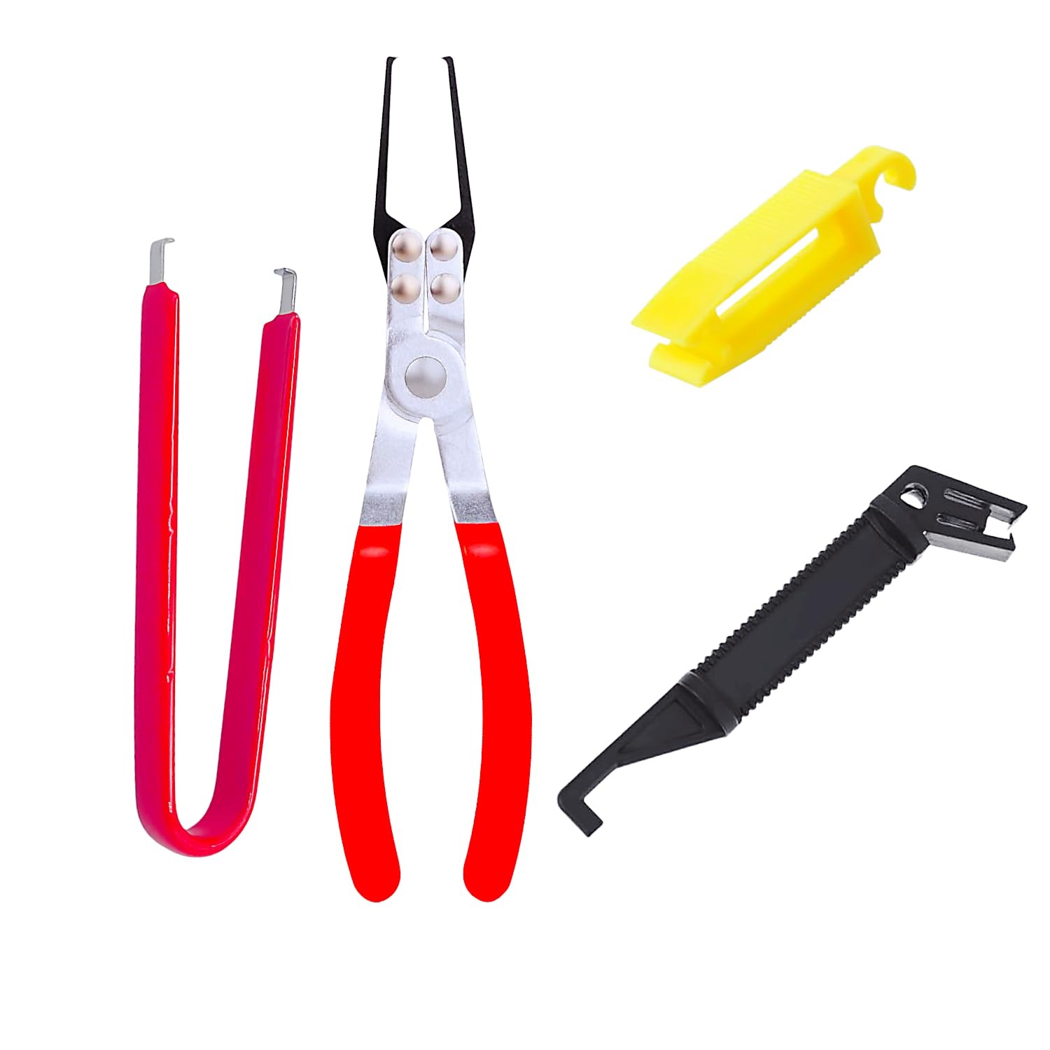 KUBOJSDLZ 4-Pack Relay Fuse Puller Pliers – Professional Automotive Tool Red
