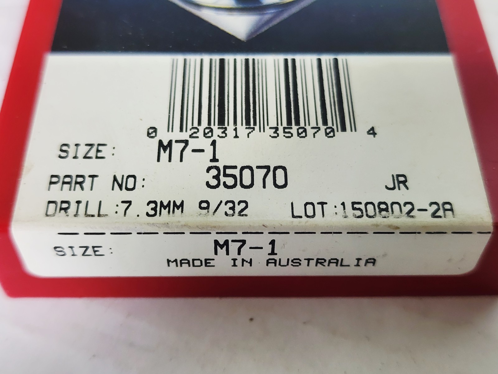 Recoil 35070, M7-1 Thread Repair Kit