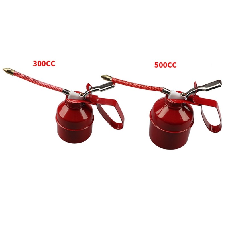 300ml 500ml Pistols Pump Oiler with Hose Spout Lubricating Oil Thumb Pump