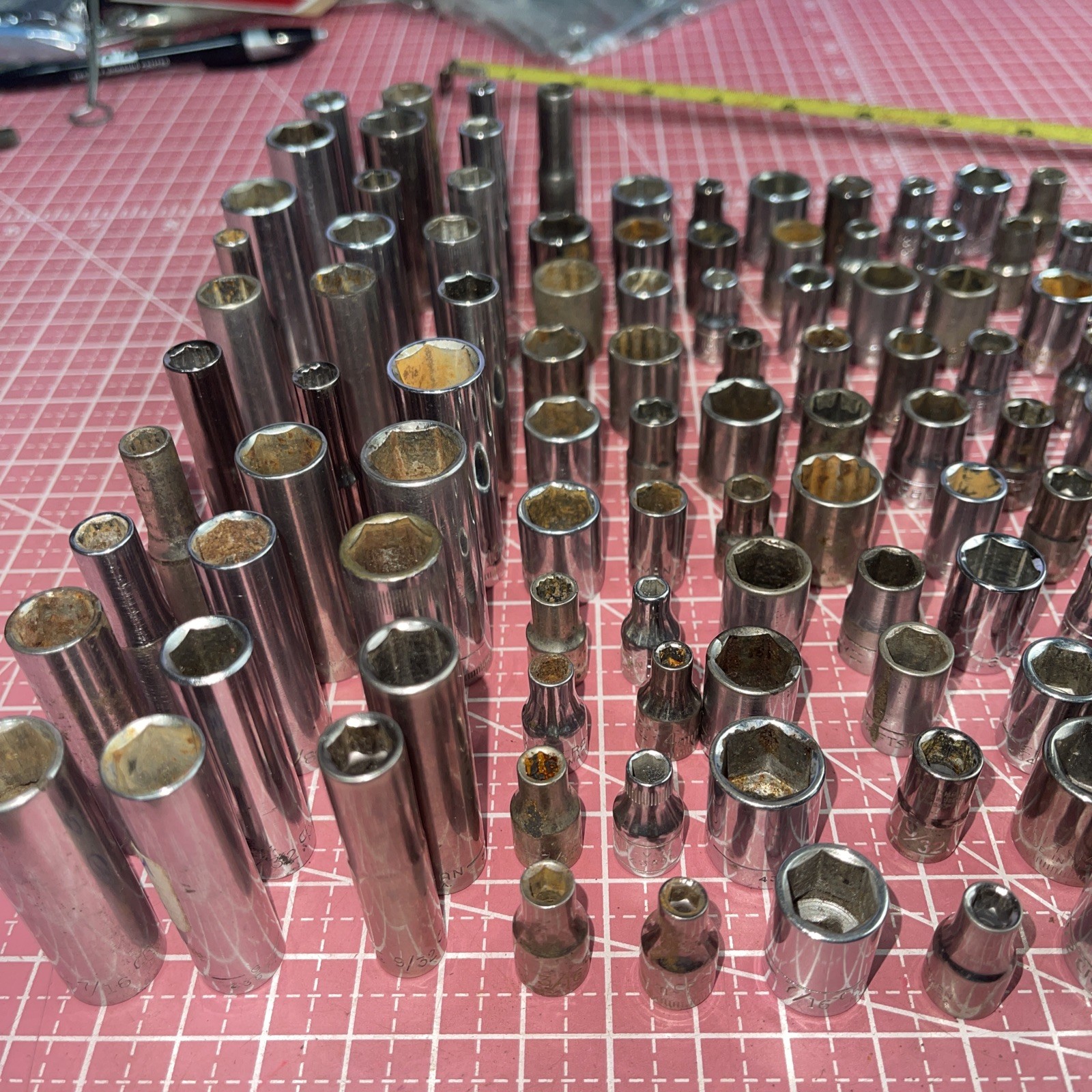 Sears Craftsman USA 150 Piece 1/4” Drive Metric SAE Socket Lot Deep 1/4 6 12 Pt