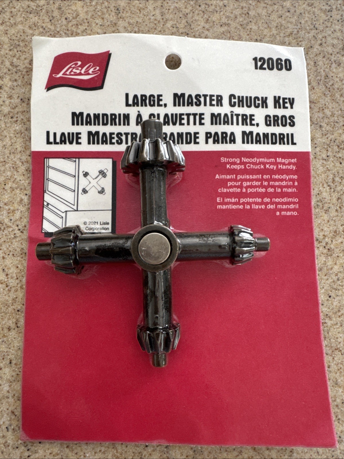 Lisle Large Master Chuck Key Magnetic New In Package 12060