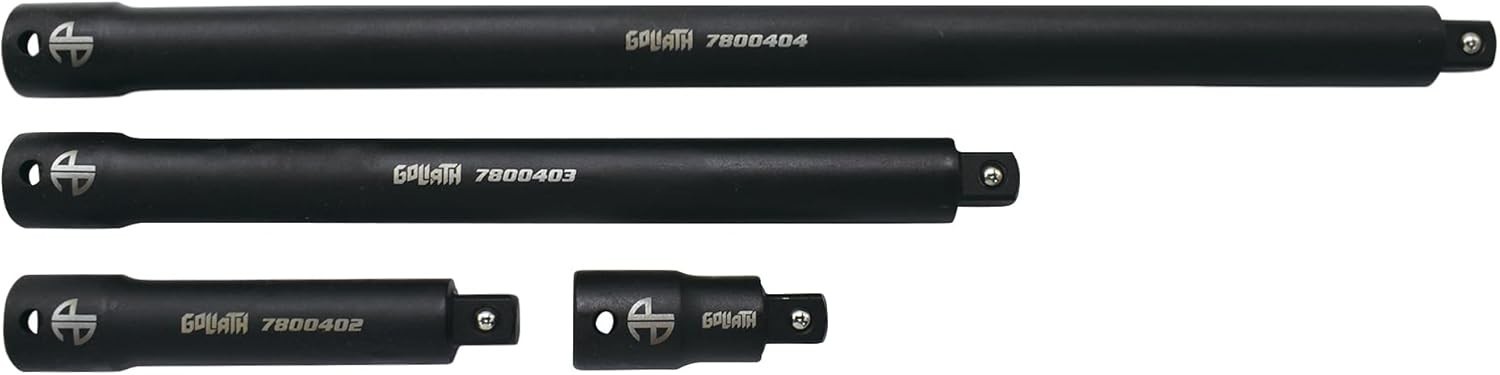 4Pc 1/2″ Drive Impact Extension Bar Set No Power Loss High Torque 2.5″-15″