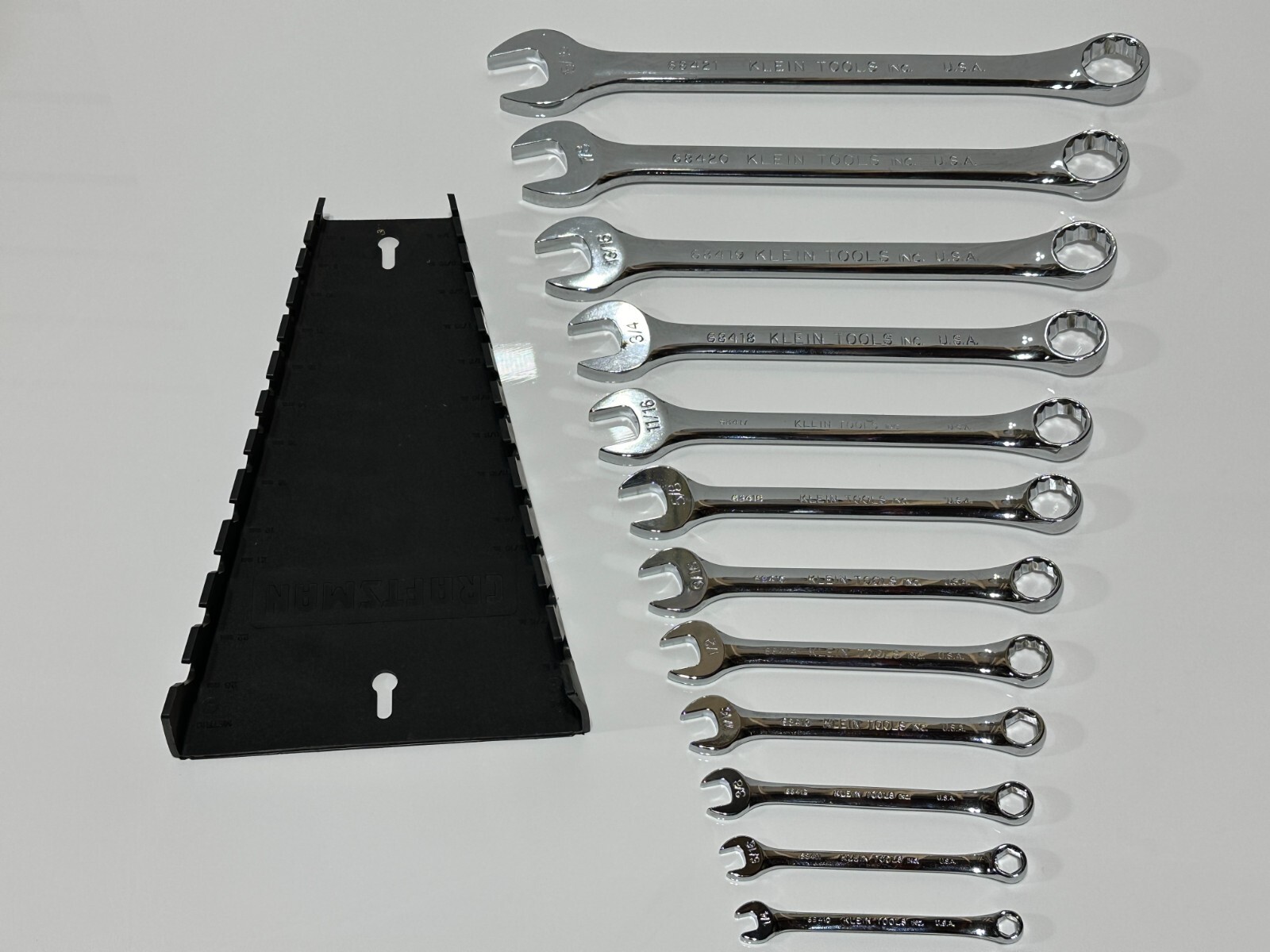 Klein Tools USA MADE (Rare) 68404 12pc SAE 1/4″ to 15/16″ Combination Wrench Set