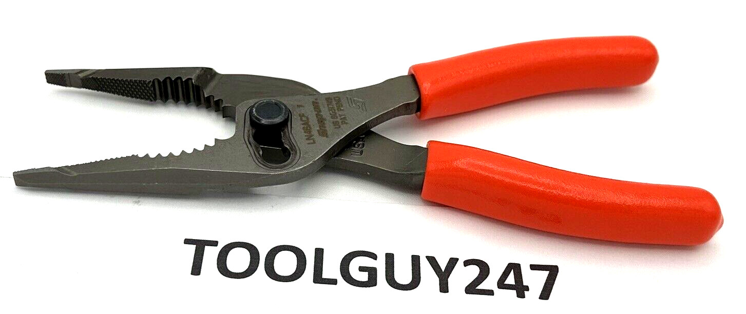 SNAP ON TOOLS USA ORANGE 7″ Soft Grip Long Nose Slip Joint Pliers LN46ACF O NEW