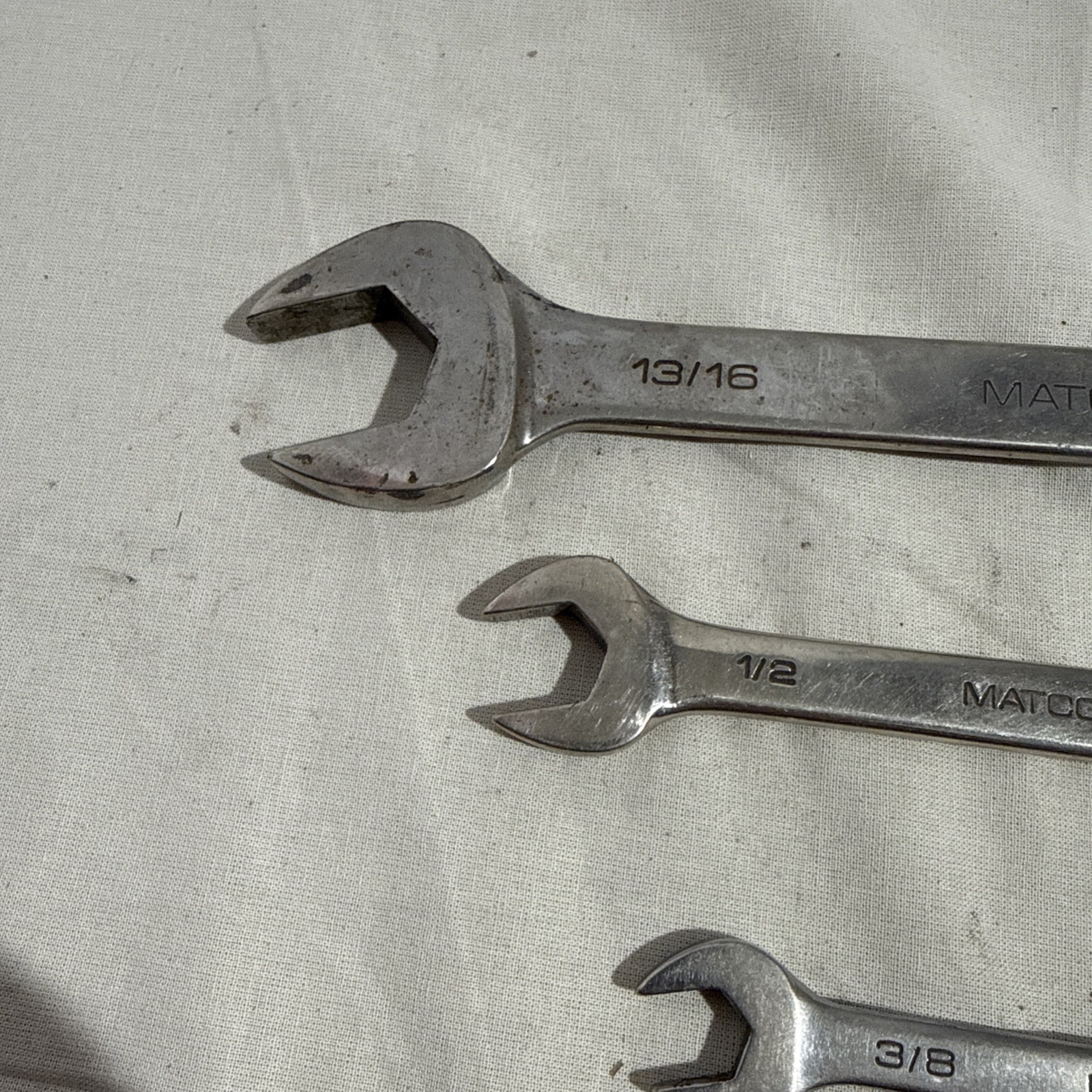 Matco Tools USA 3 Pcs 13/16 – 1/2 – 3/8 SAE Combination Wrench 12 Point Chrome