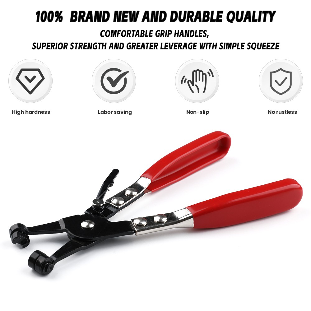 Automotive Hose Clamp Plier Water Oil Pipe Swivel Flat Band Removal Installation