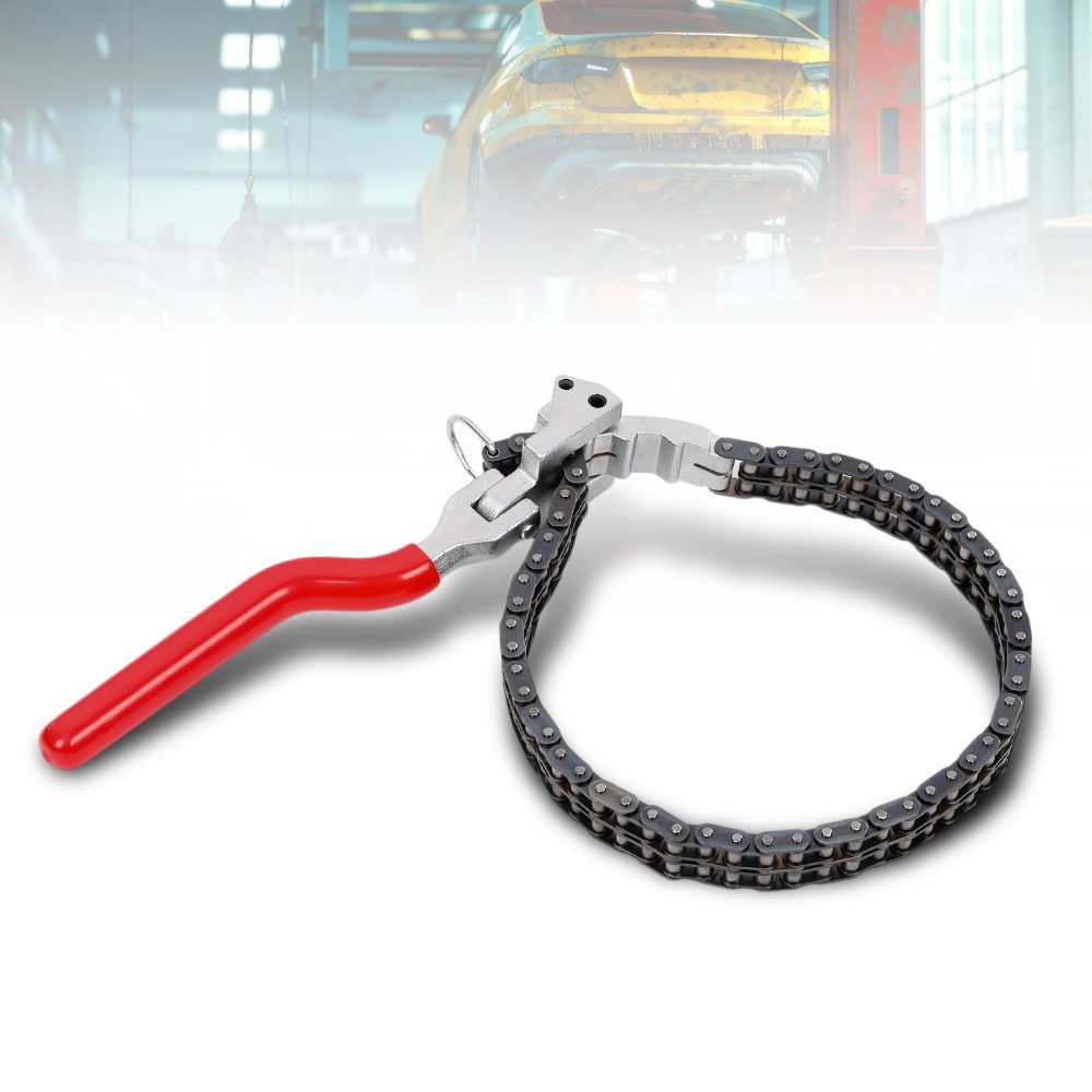 Chain Type Oil Filter Wrench Spanner 13.8in Chain Wrench Oil Filter Removal Tool
