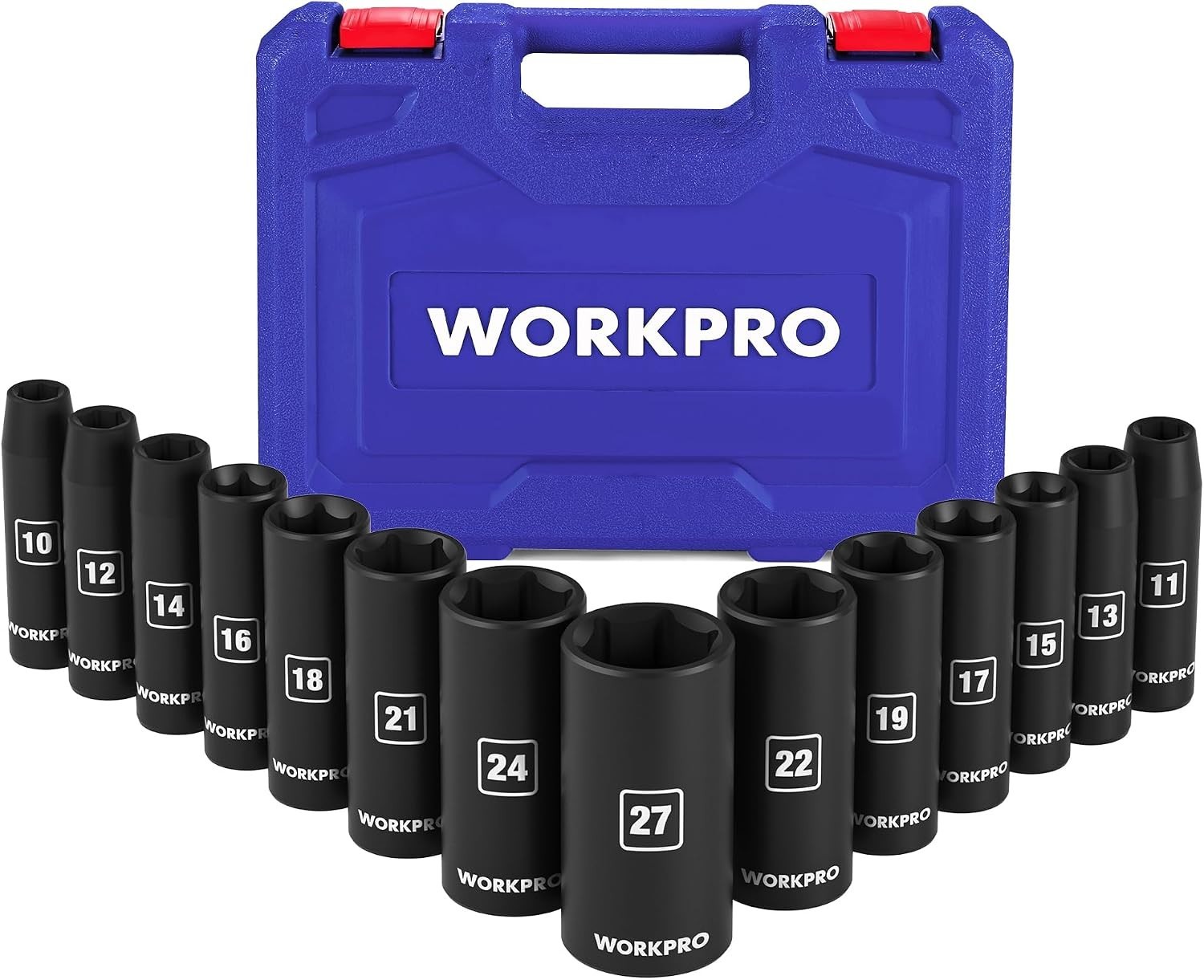 Complete 14-Piece Metric Deep Impact Socket Set – Greater Torque, Less Effort
