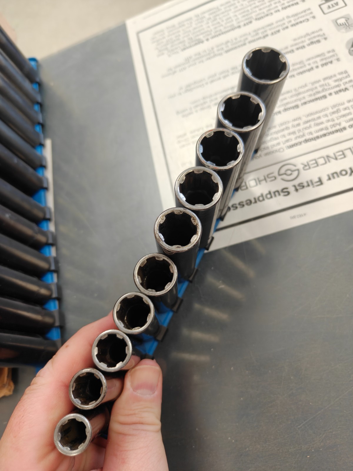 Matco 3/8 1/2 1/4″ Drive 11 Piece SAE 6 Point Deep Impact Socket Set SBDP116TA