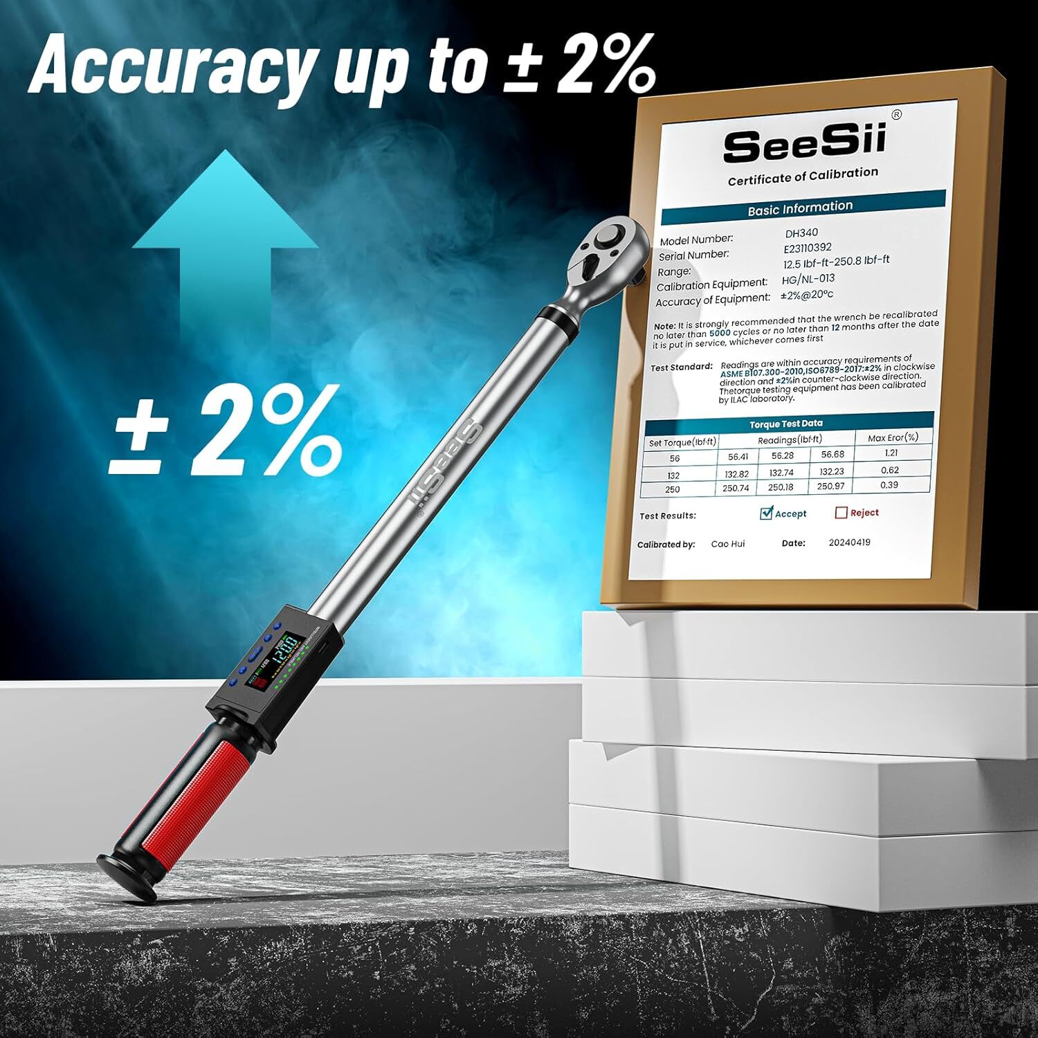 Seesii 1/2″&3/8» Digital Torque Wrench Combo 3/8″ 0–220 Nm & 1/2» 17-340 nm