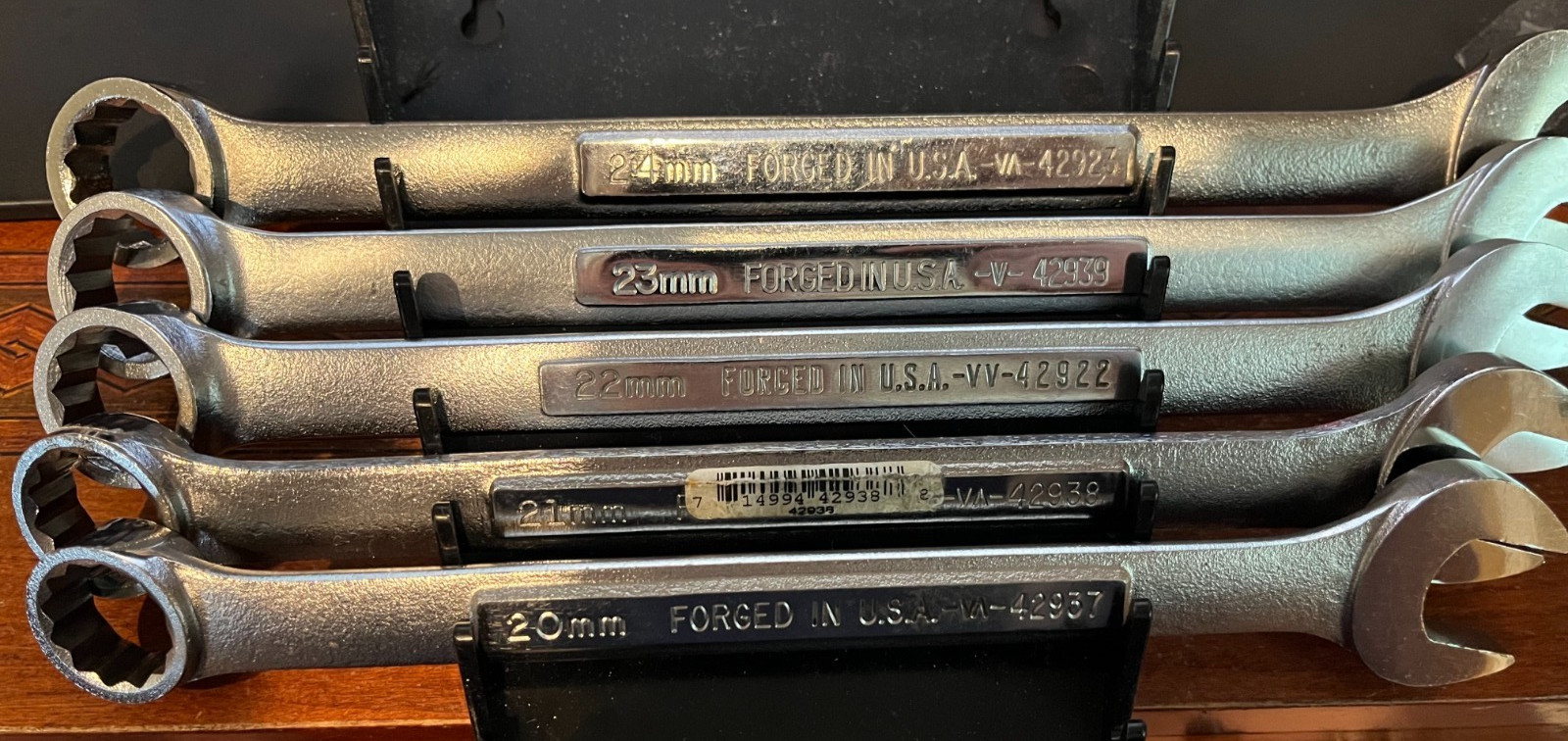 Craftsman Tools USA 5pc V 20mm-24mm Large Metric (Rare) Combination Wrench Set