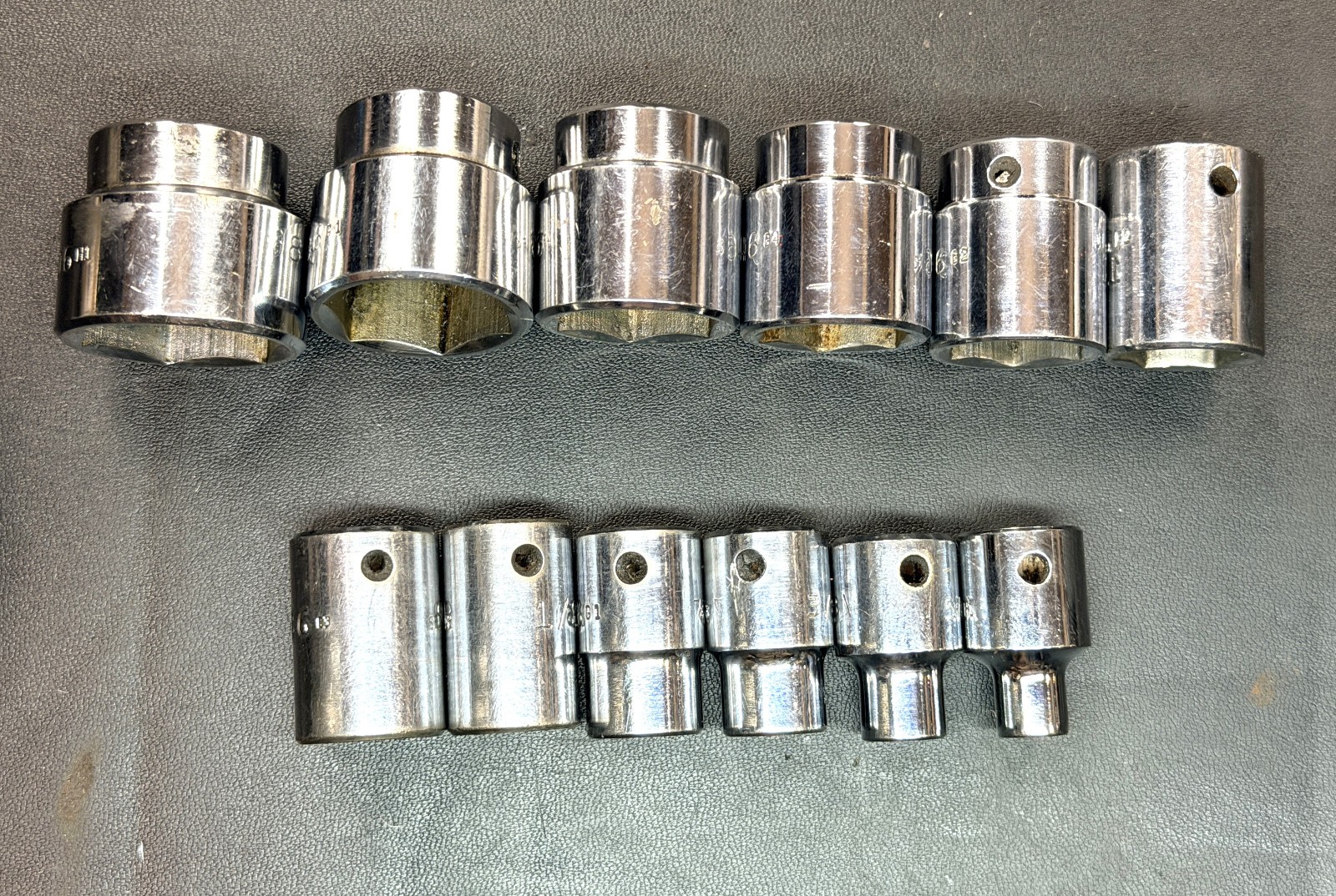 MAC TOOLS X-SERIES 12-PC 6-PT SAE 3/8-DR SHALLOW SOCKET SET 1/4′ – 15/16″ USA