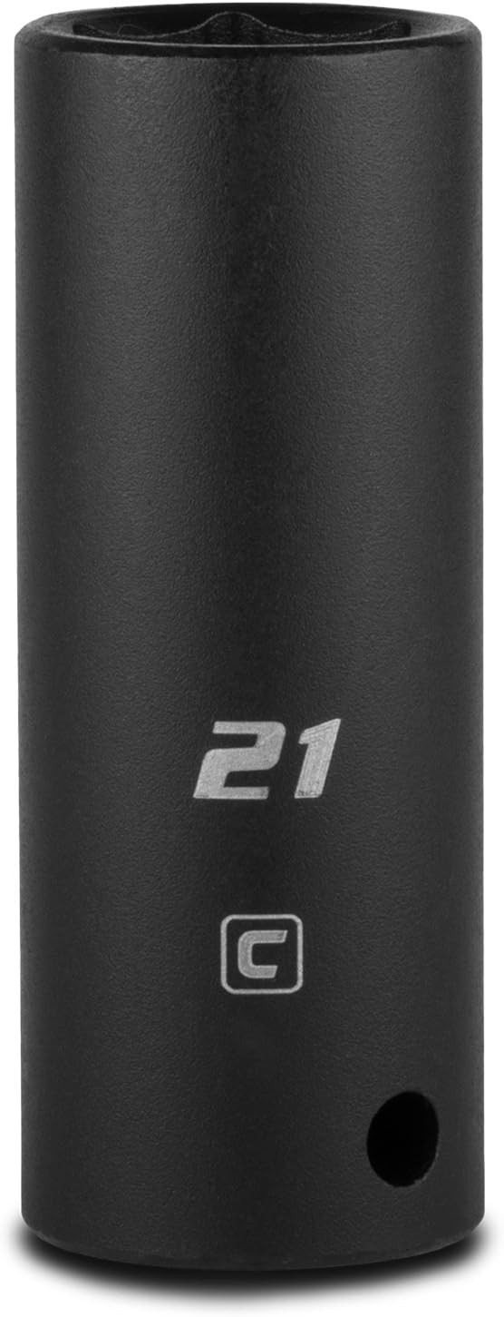 Deep Impact Socket, 1/2-Inch Drive, 6-Point, Metric 21 mm
