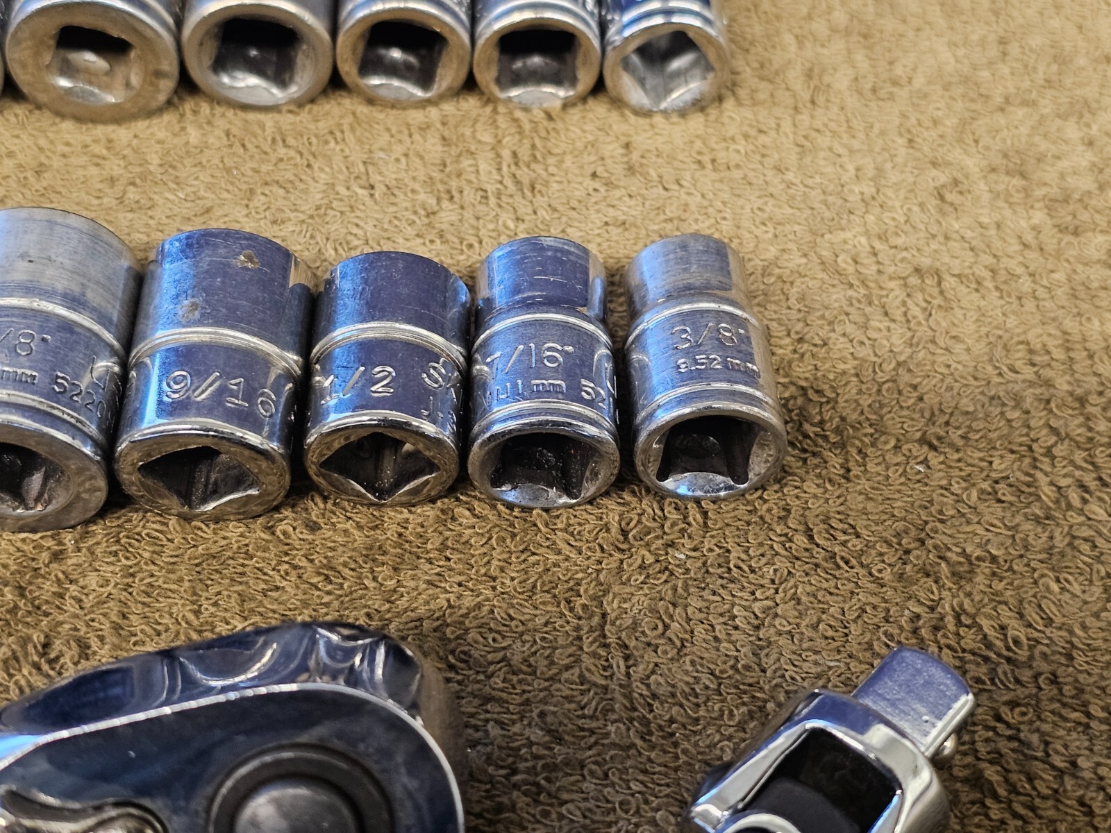 Urrea Socket Ratchet Extension Set 3/8″ 7/8 13/16 3/4 11/16 5/8 9/16 1/2 7/16″