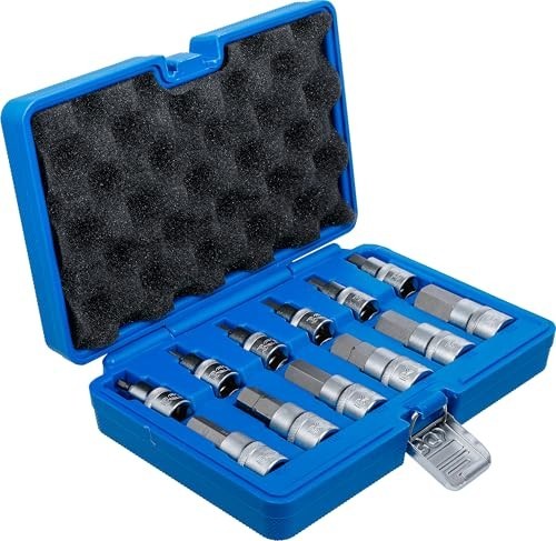 Hex Socket Bit Set 12.5mm 1/2 Inch Drive 12 Pieces Chrome Vanadium Steel