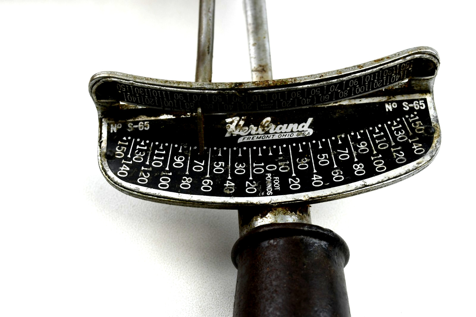 VINTAGE HERBRAND TOOLS No.S-65, 1/2″ DRIVE TORQUE WRENCH 0-150 FOOT POUNDS