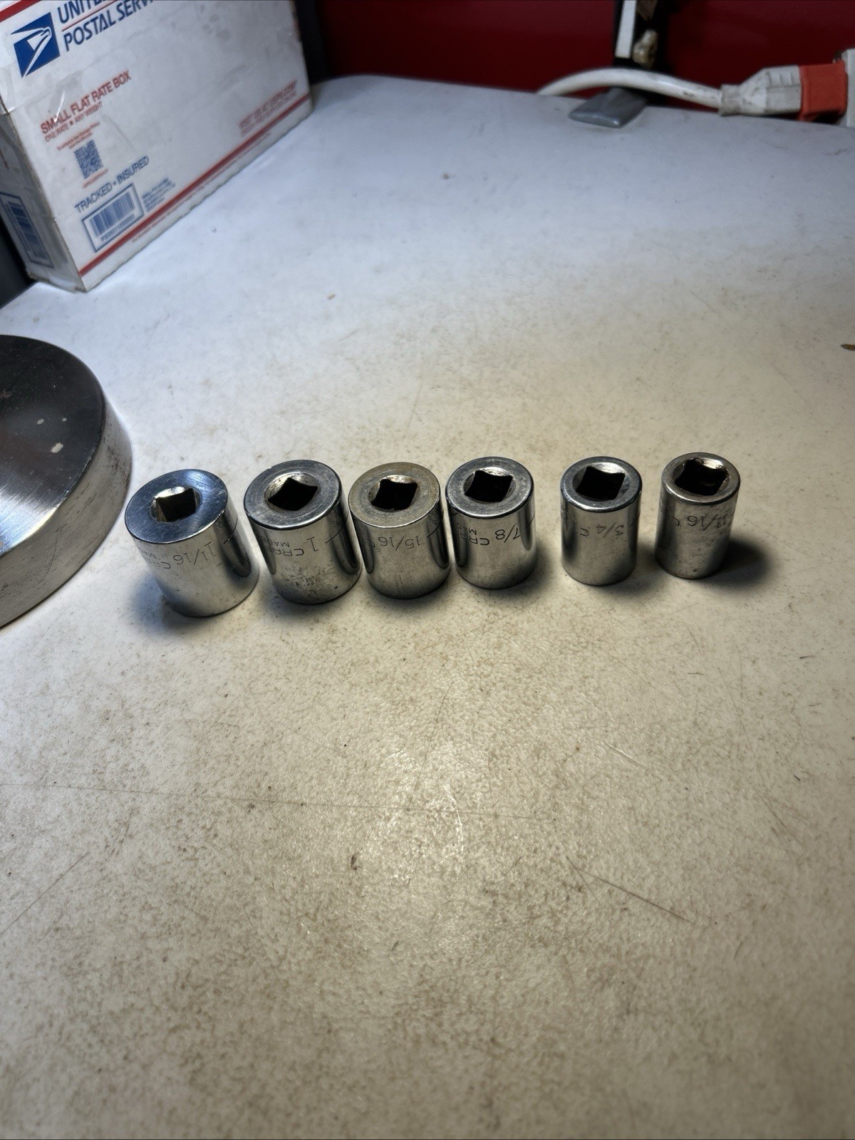Craftsman- Lot Of 6 VINTAGE Shallow Sockets,1/2″ Drive,12pt, -V- Series