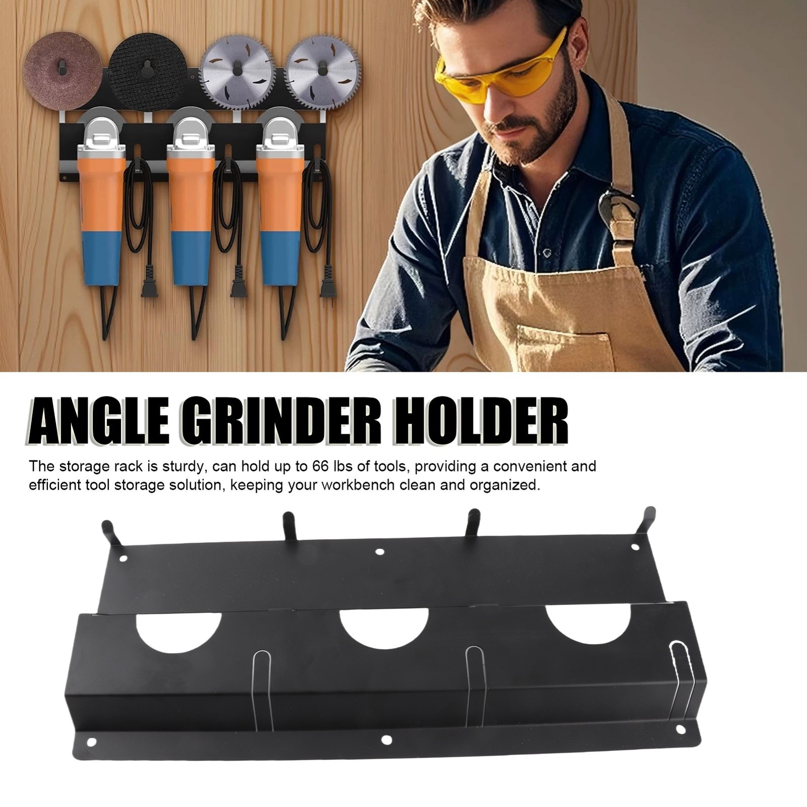 Angle Grinder Holders With Heavy Duty Design For Garage Premium