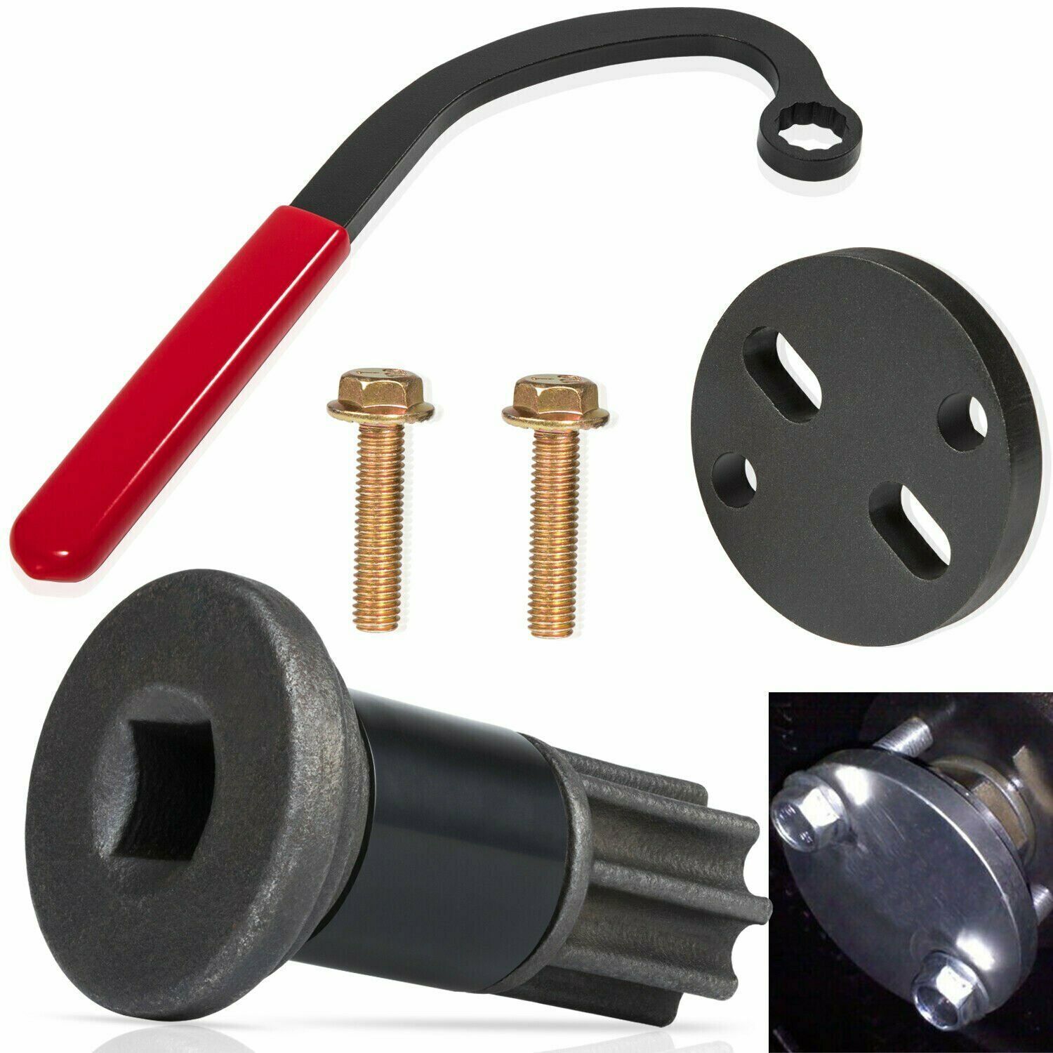 13mm Idle Lock Nut Wrench+Gear Puller+Engine Barring Tool Sets for Dodge Cummins