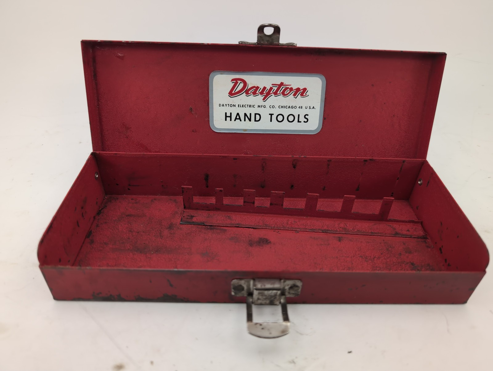 Charming Vintage Dayton Hand Tools Metal Box 8-1/4 x 3-1/2 x 1-1/2