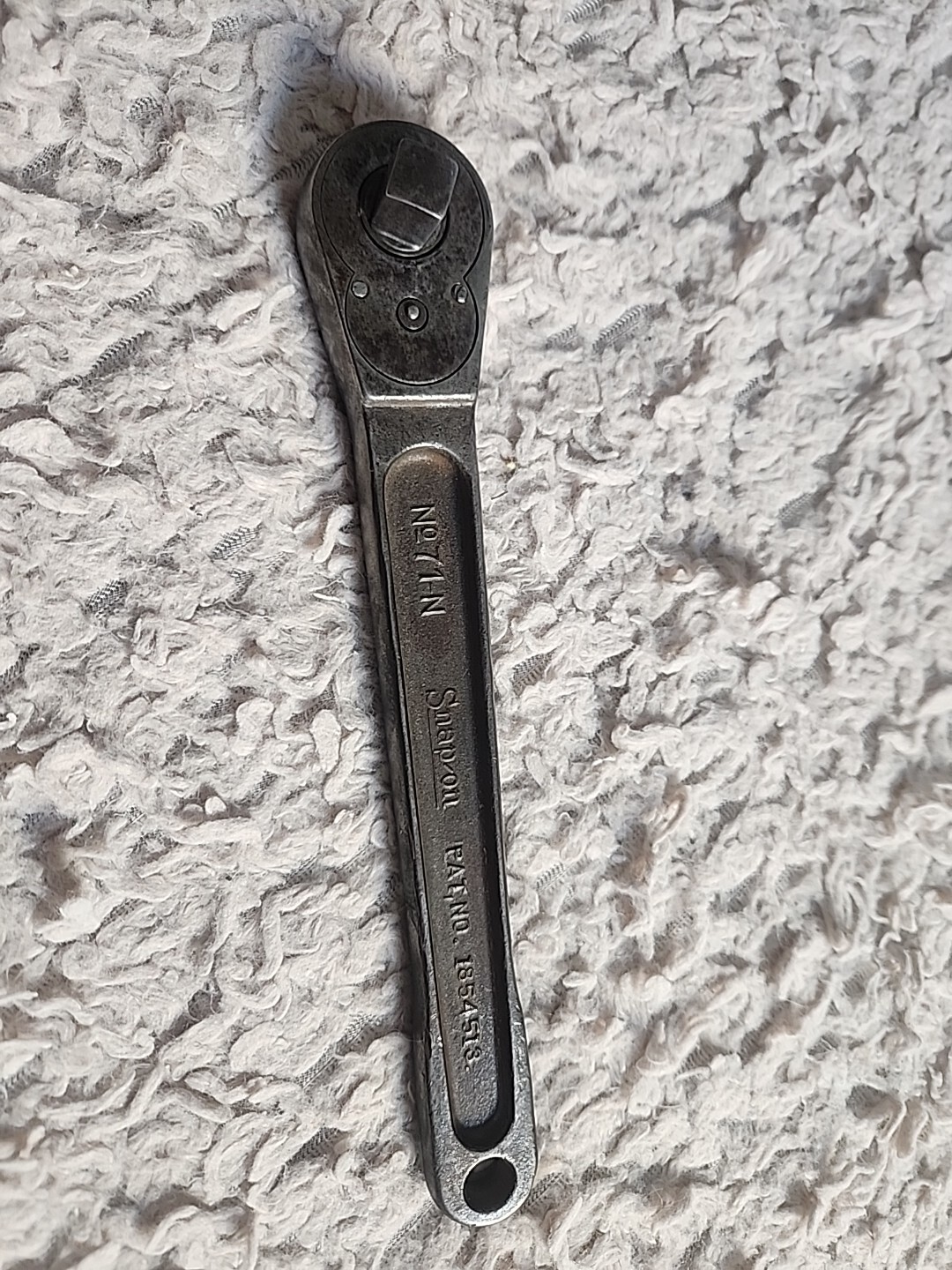 Snap-On Vintage 1/2″ Drive No.71 N Ratchet 9.5” Wrench Kenosha,Wis. 1940s ‘G’