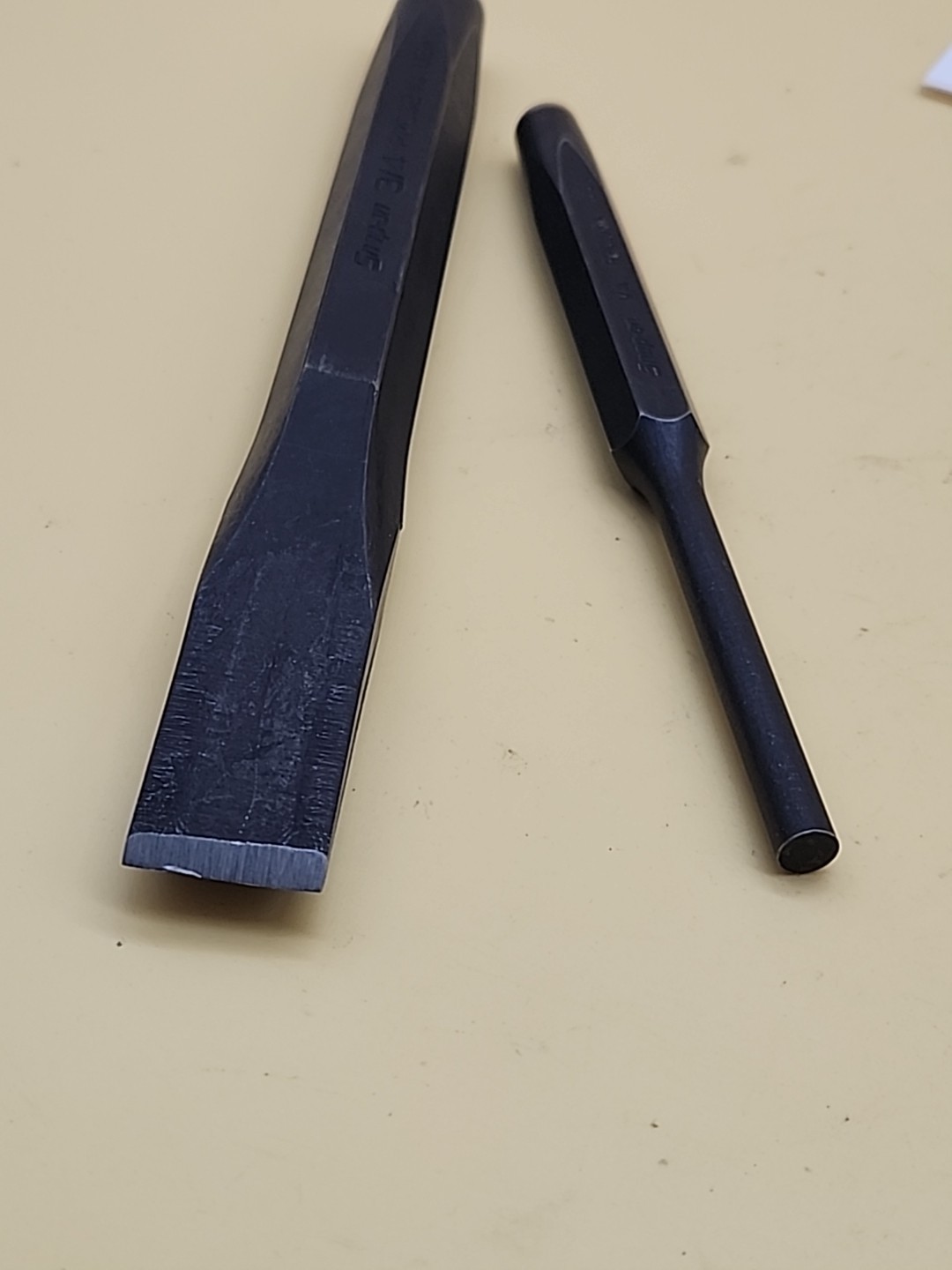 Snap-on Tools 7-1/4″ Length 3/4″ Flat Hand Chisel PPC824B+ PPC108A 1/4″ USA
