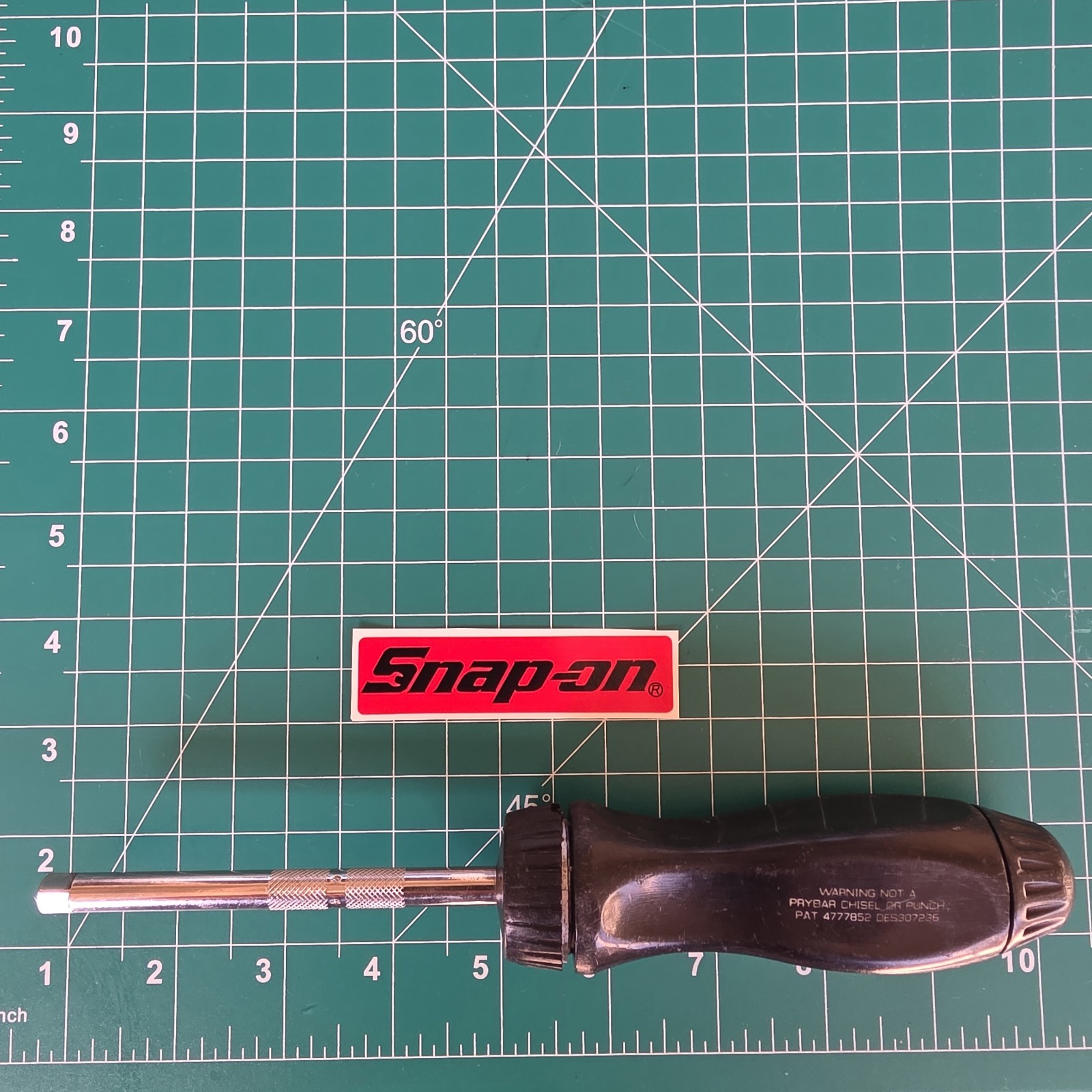 Snap-On 1/4″ Ratcheting Socket Screwdriver Tool Black Handled Driver TMR4