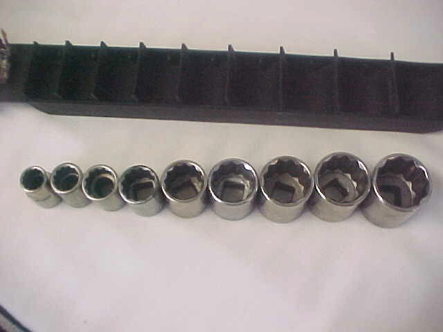 Craftsman Tools 9Pc. 3/8″ Drive 12Pt. Socket Set 3/8″-7/8″, #34438 USA G&V Vtg