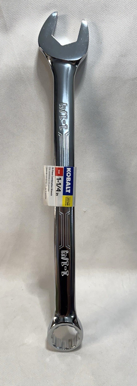 Kobalt 1-1/4″ in. 12-point Standard (SAE) Combination Wrench 16.9″-In. Length