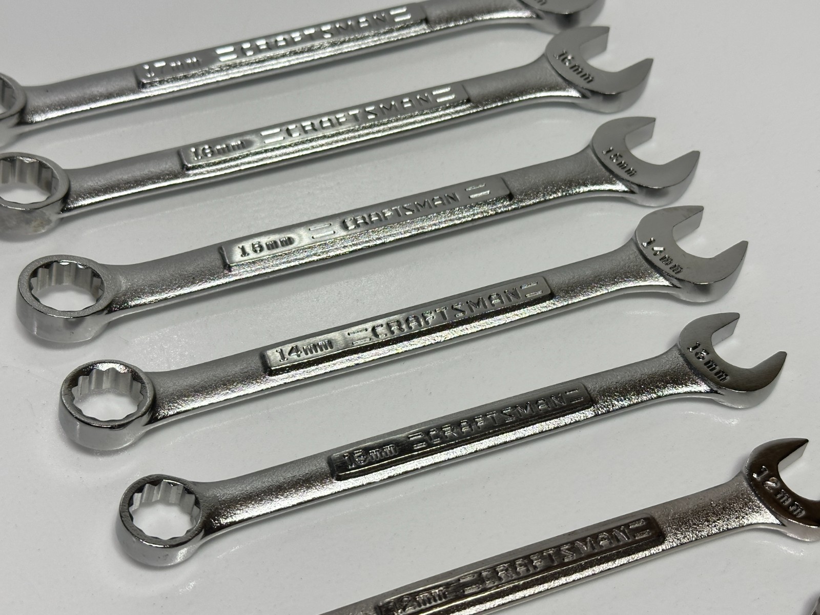NOS Craftsman Tools USA VA 8pc Metric 10mm to 17mm Combination Wrench Set 12 PT.