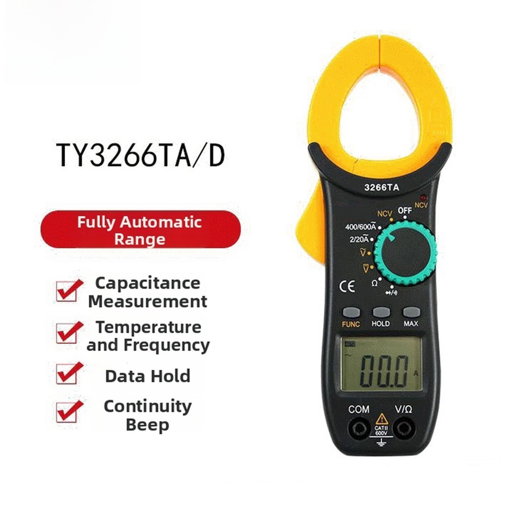 TY3266TA Multimeter Clamp Meter 600A Auto Ranging NCV Voltage and Current Test