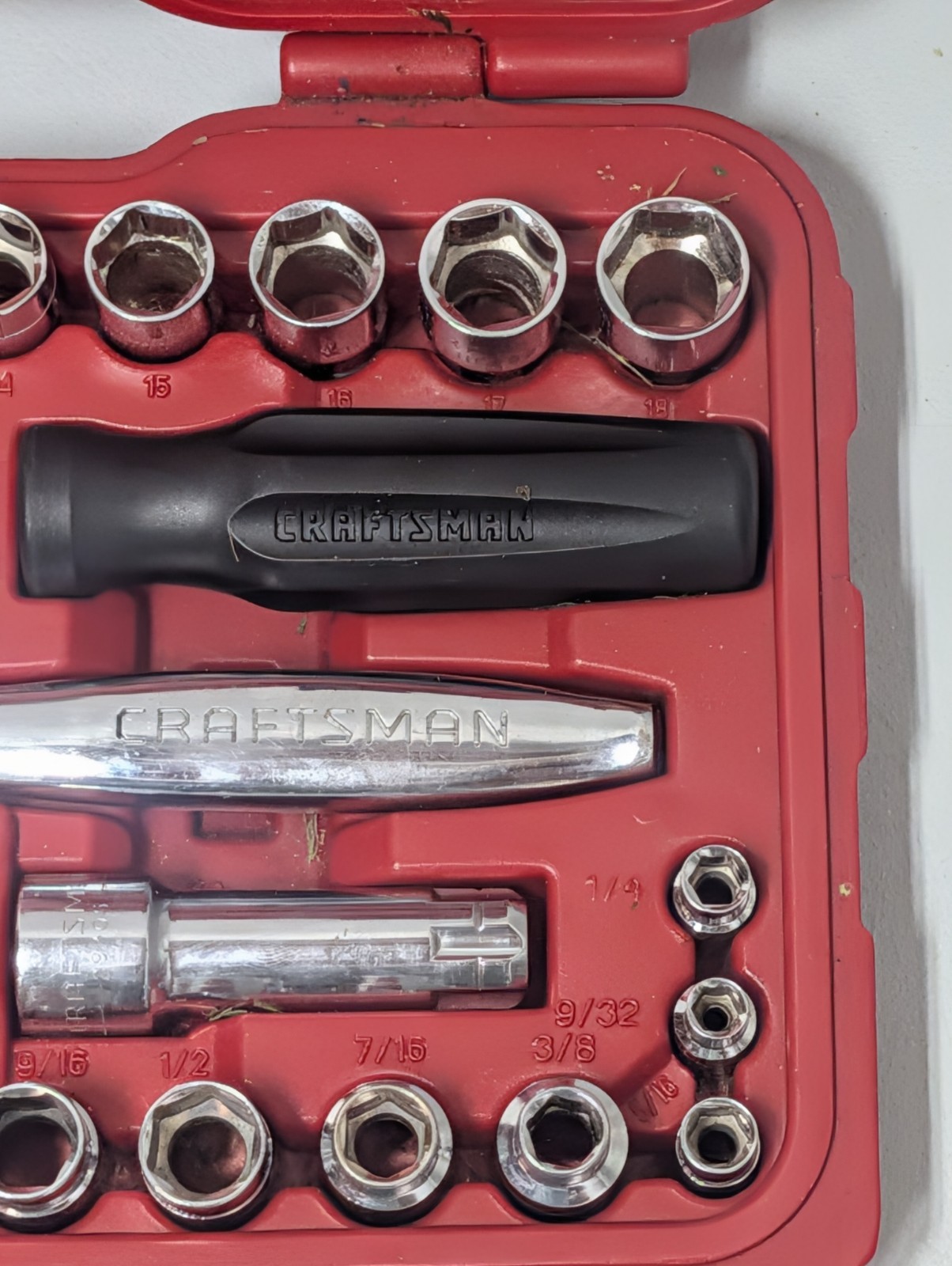 VTG Sears Craftsman 30pc Max Axess Socket Ratchet Tool Set Pass Thru Low Profile
