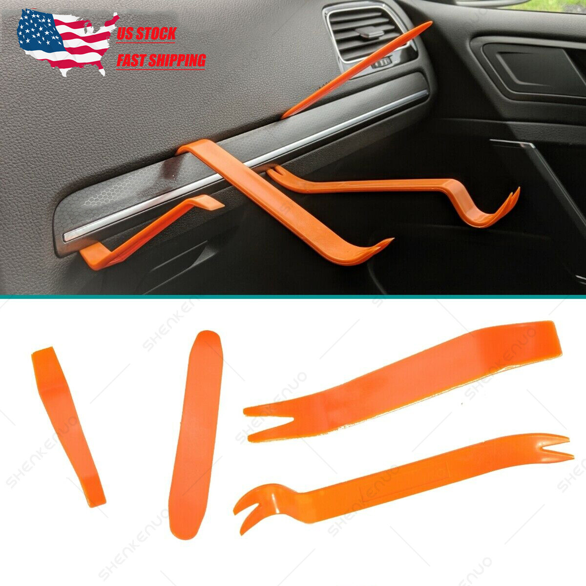 4PCS Auto Car Door Trim Removal Tool Kit For GMC Honda Jeep Ram Toyota US Stock
