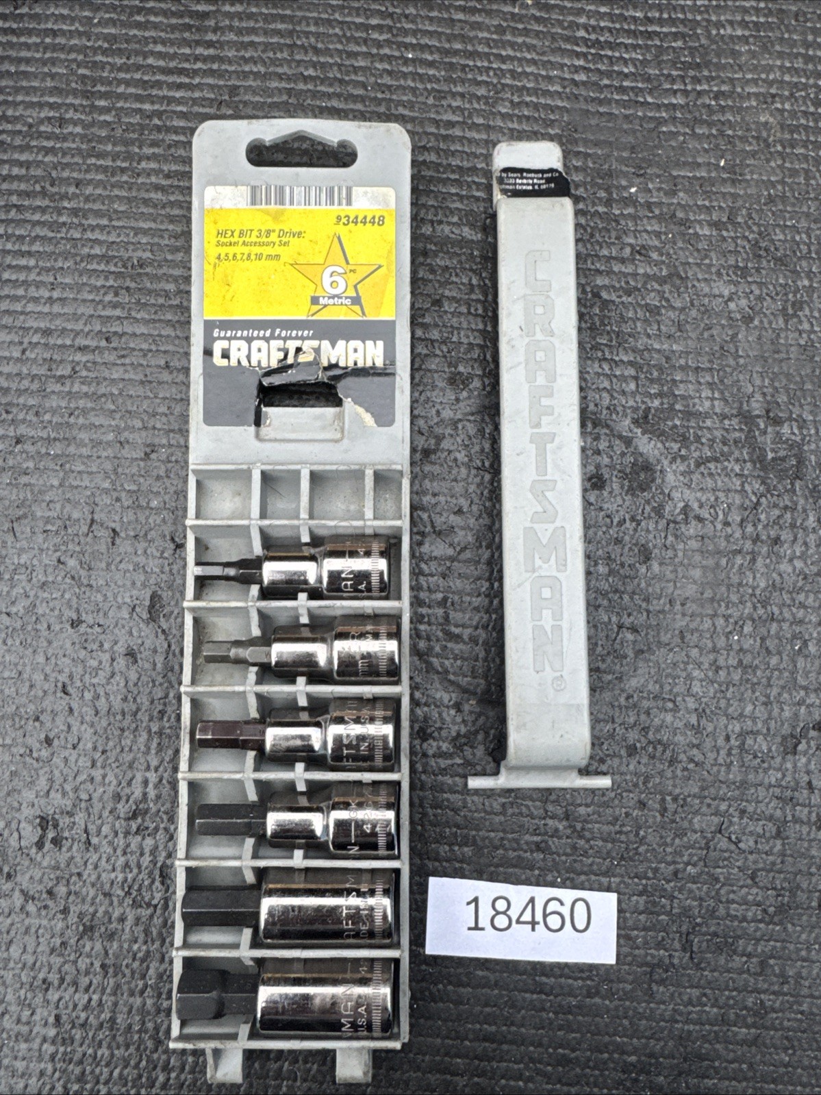Sears Craftsman USA 6pc Socket Set 3/8 Drive Metric 34448 Hex Bit 2 Used 4 New