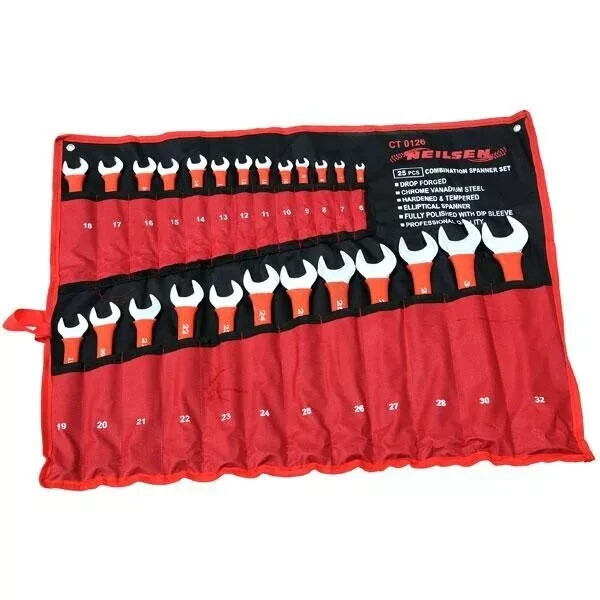Combination Spanner Wrench Set 6mm – 32mm 25pc Soft Grip Metric Neilsen CT0126