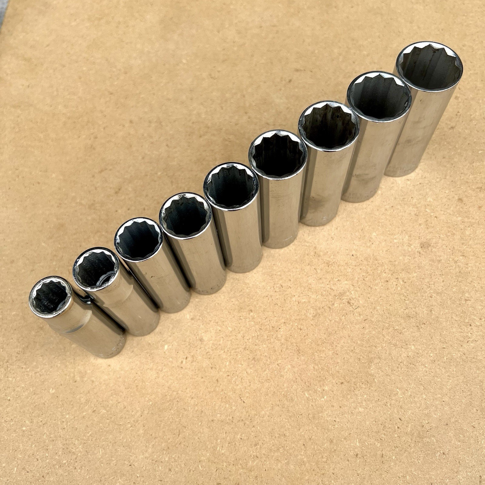 Craftsman 1/2″ Drive 12 Pt SAE Deep Socket Set 1/2″ – 1″ (9 Pcs) V & G Series