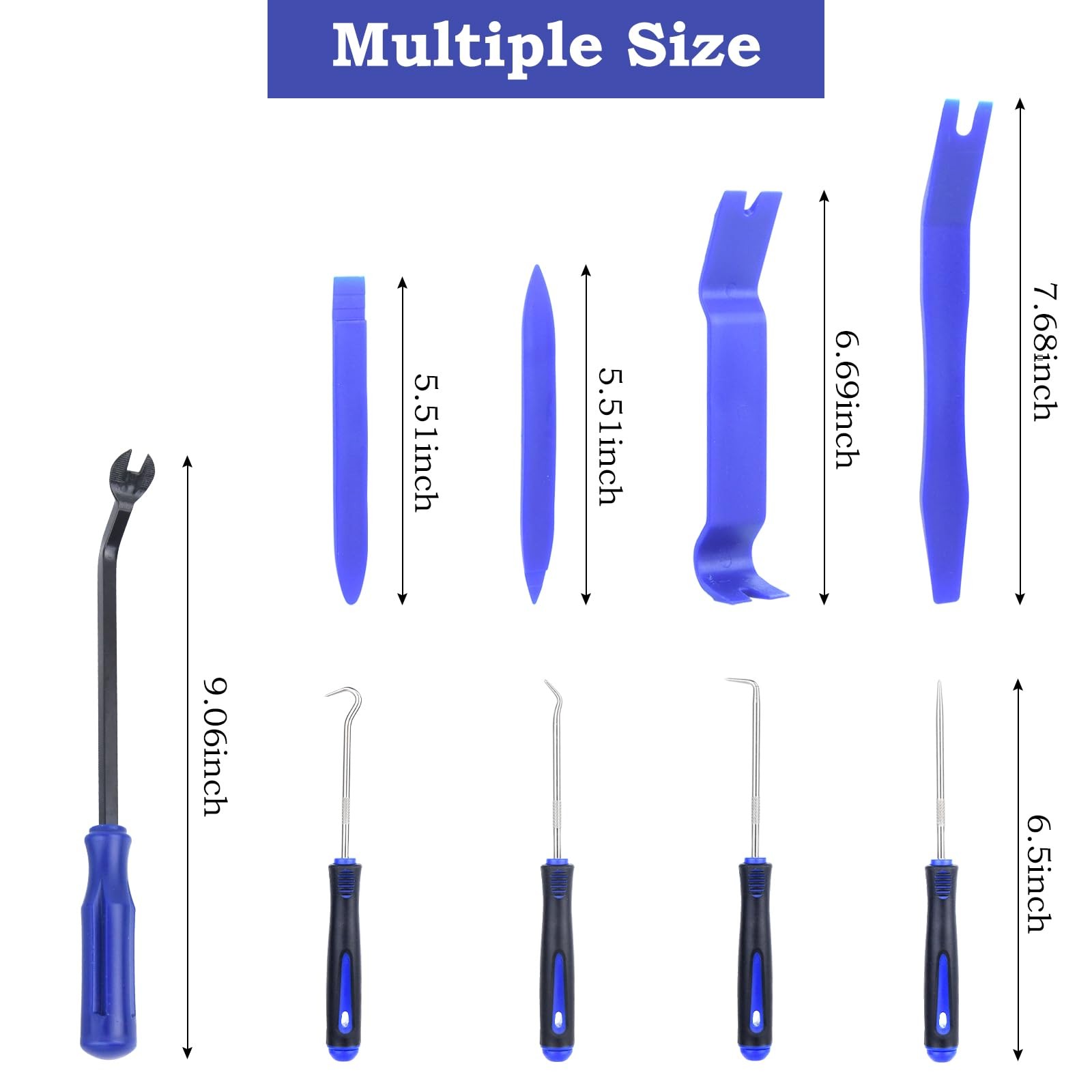 Xinodle 9Pcs Auto Trim Removal Tool Kit with Plastic Pry Tool, Fastener Clip…