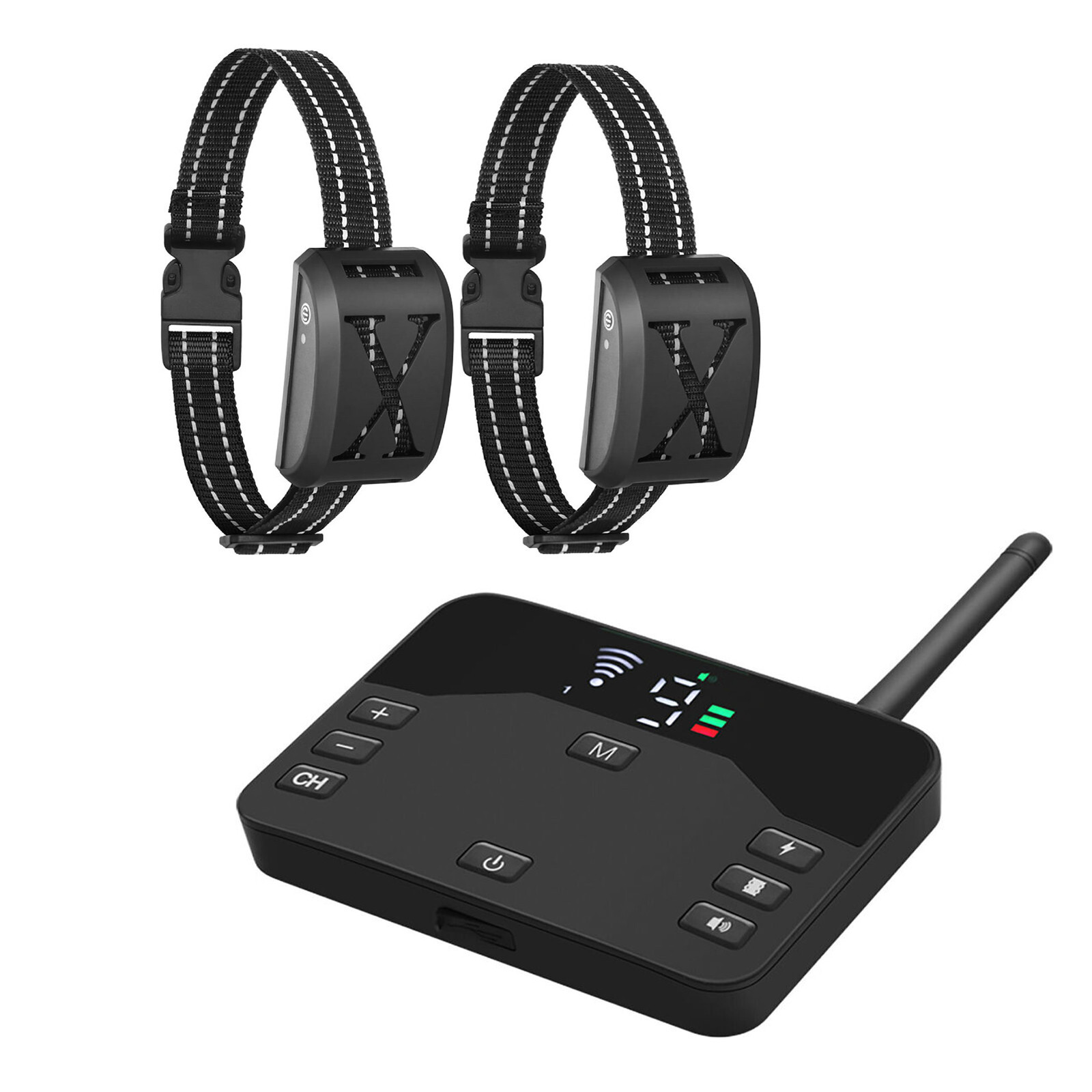 Wireless Electric Dog Fence Pet Containment System Shock Collars For 2 Dogs