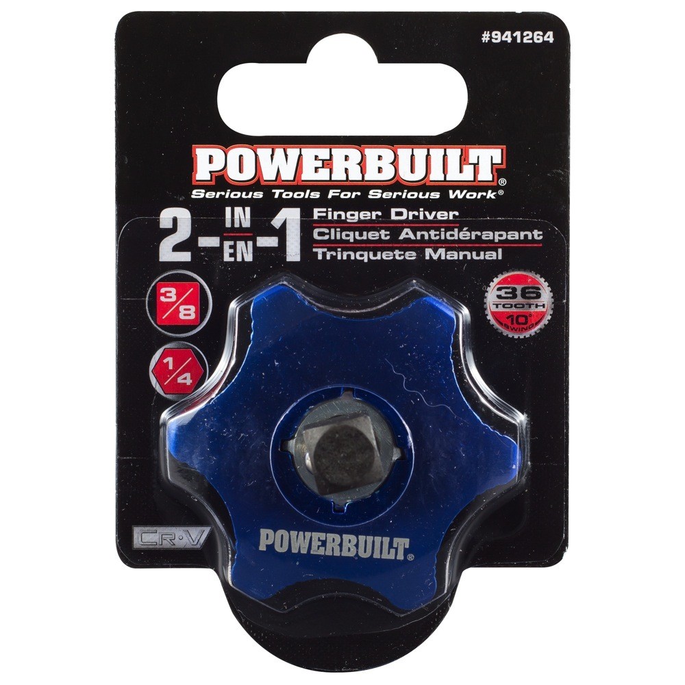 Powerbuilt 3/8 Inch Drive 36 Tooth 2-in-1 Thumb Ratchet – 941264